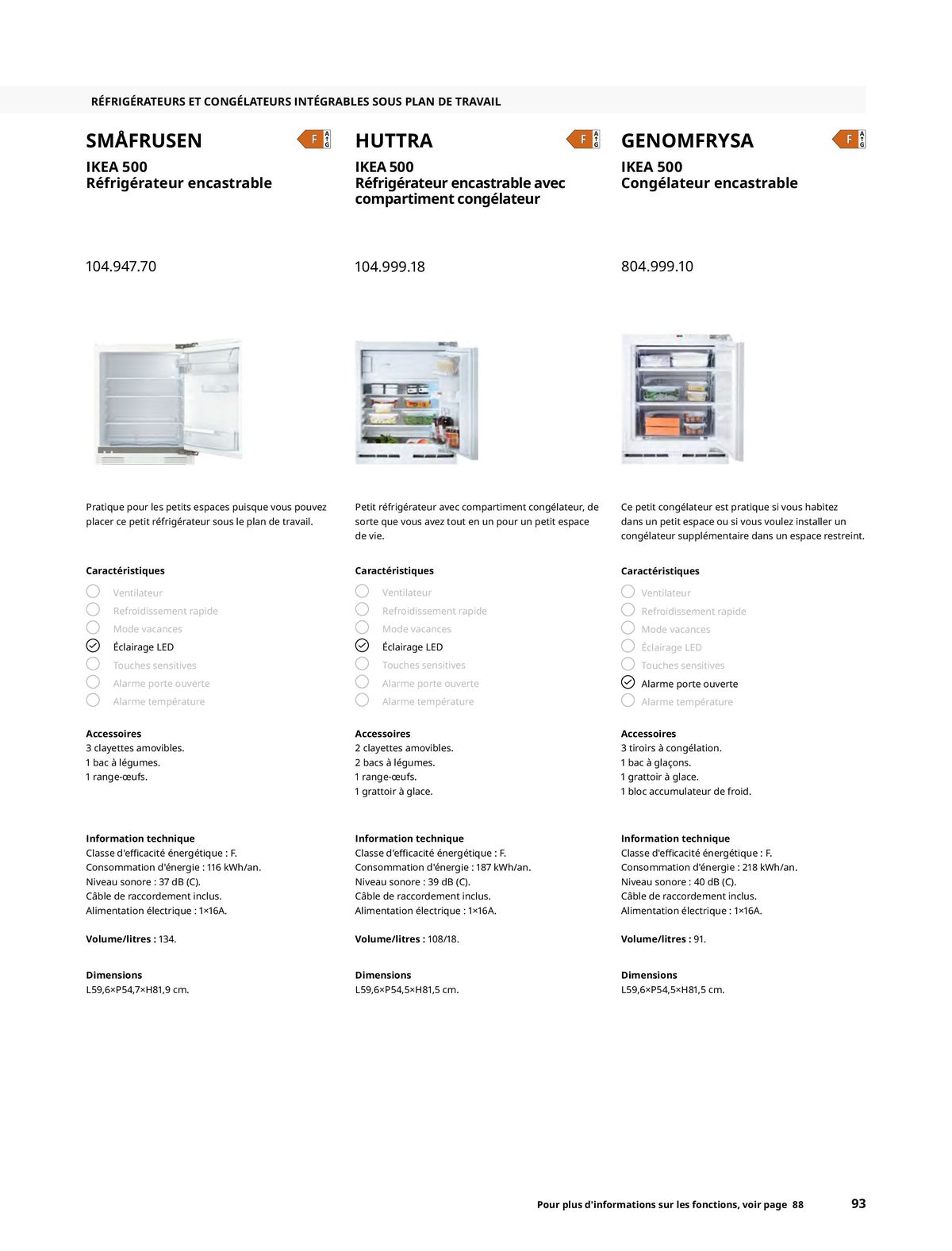 Catalogue IKEA ÉLECTROMÉNAGER, page 00093