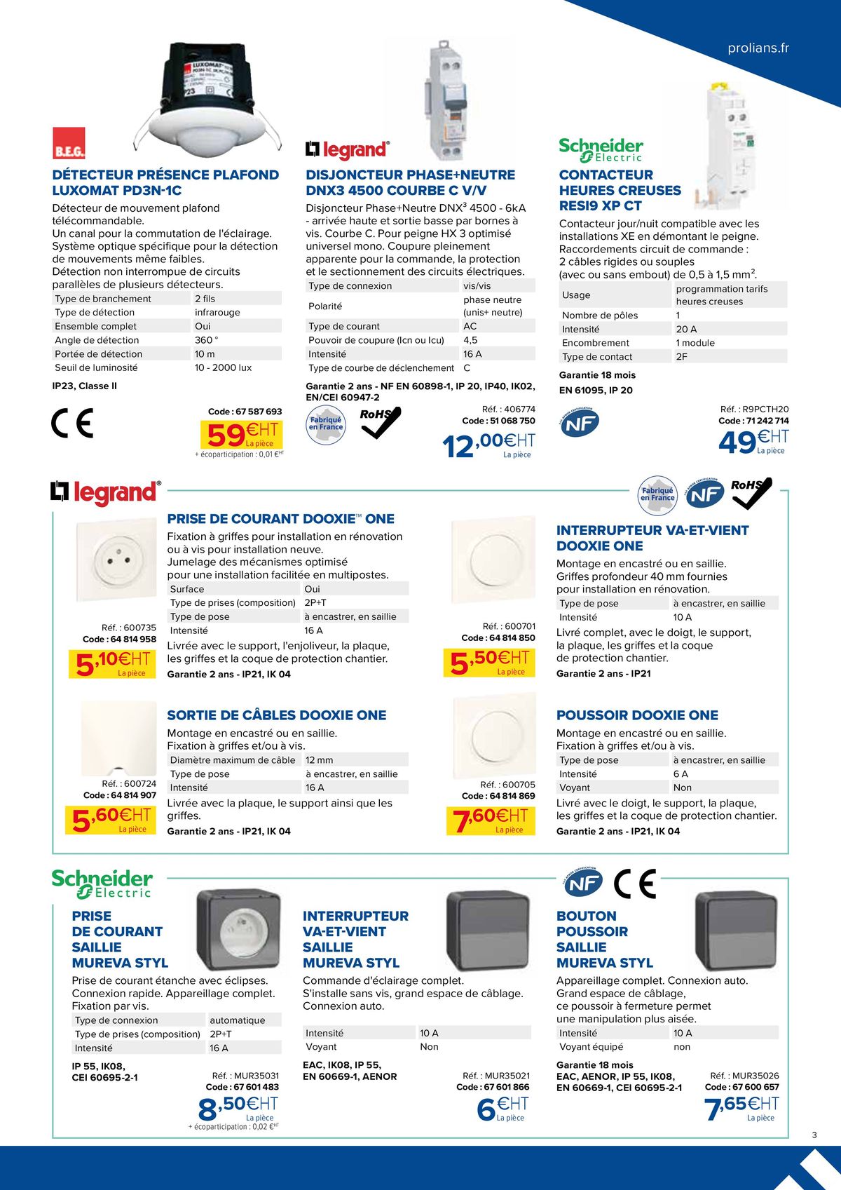 Catalogue Opération électricité, page 00003