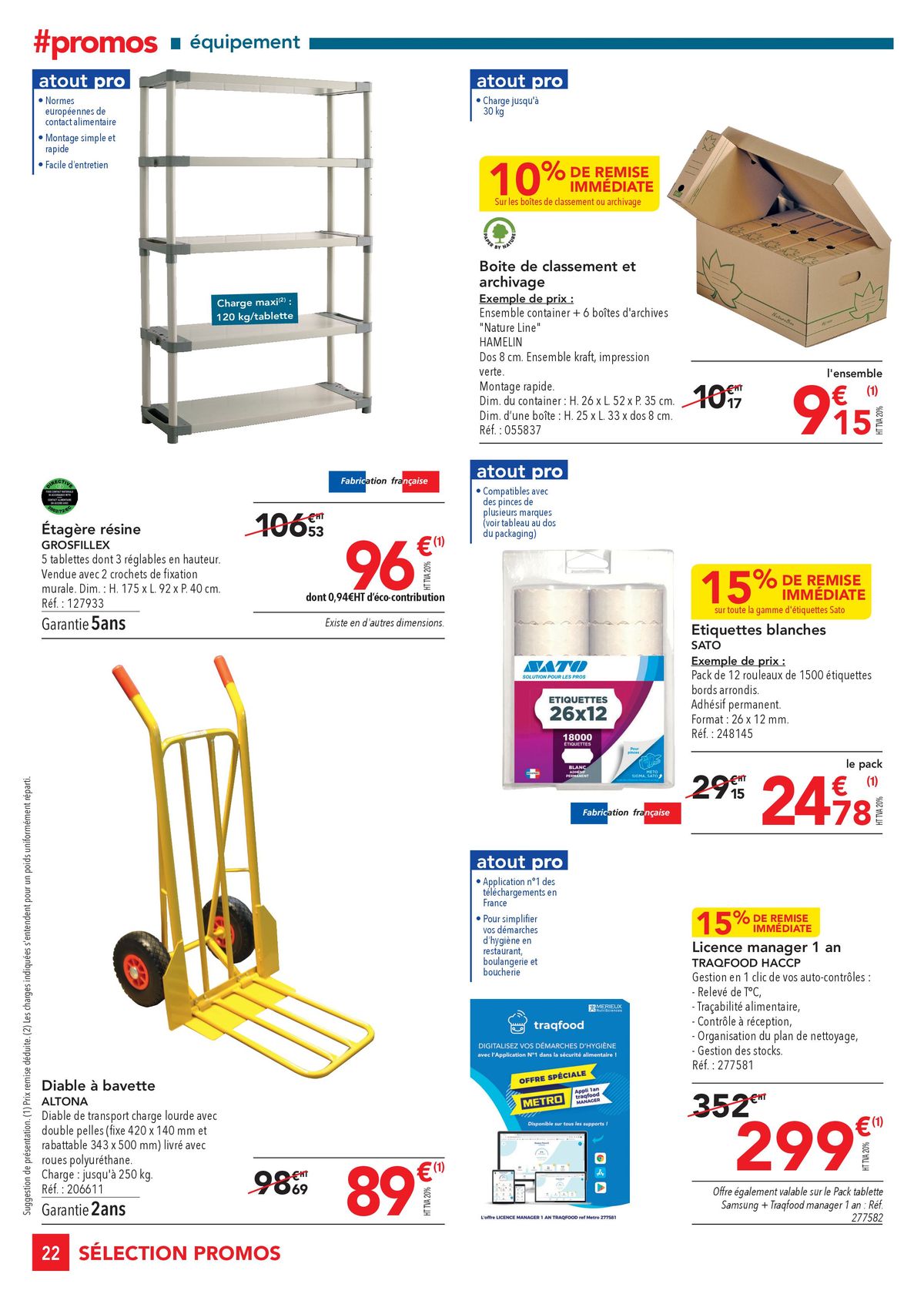 Catalogue SELECTION PROMO EQUIPEMENT, page 00022