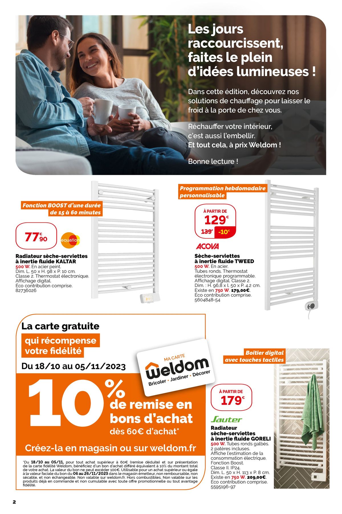 Catalogue Weldom - optimiser votre intérieur, votre confort, votre budget, page 00002