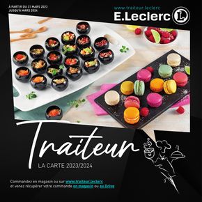 Catalogue E.Leclerc à Le Blanc | CARTE TRAITEUR PERMANENTE | 31/03/2024 - 31/03/2024
