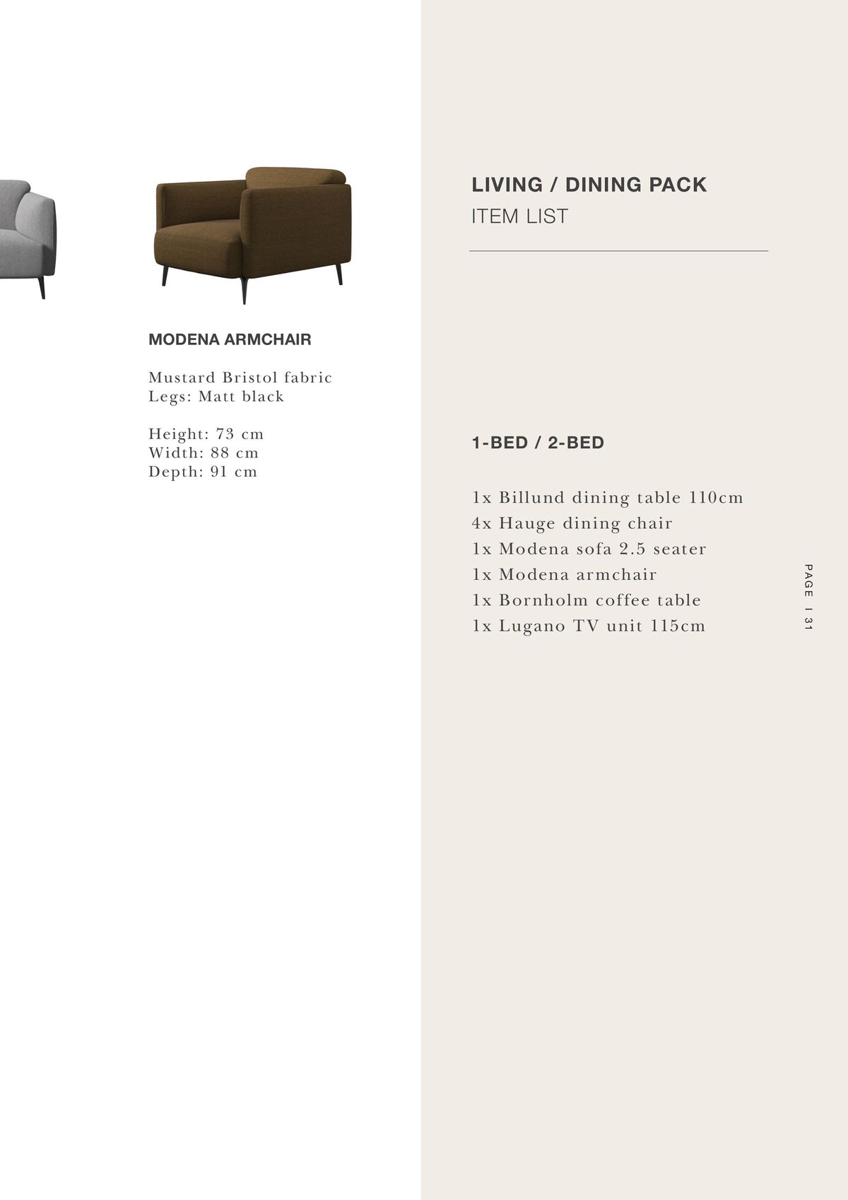 Catalogue FURNITURE PACKAGES, page 00031