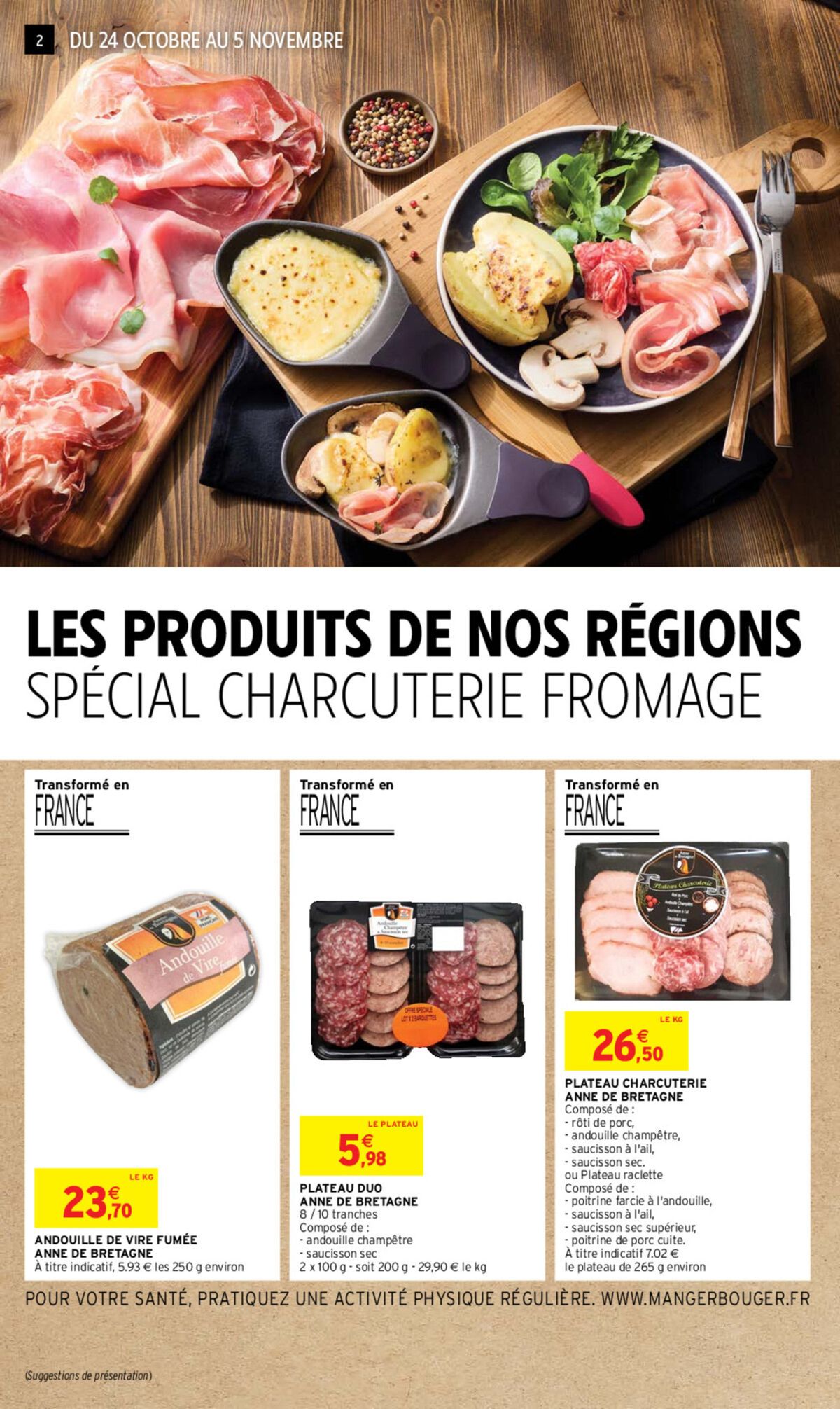 Catalogue LES PRODUITS DE NOS REGIONS SPECIAL CHARCUTERIE FROMAGE, page 00002