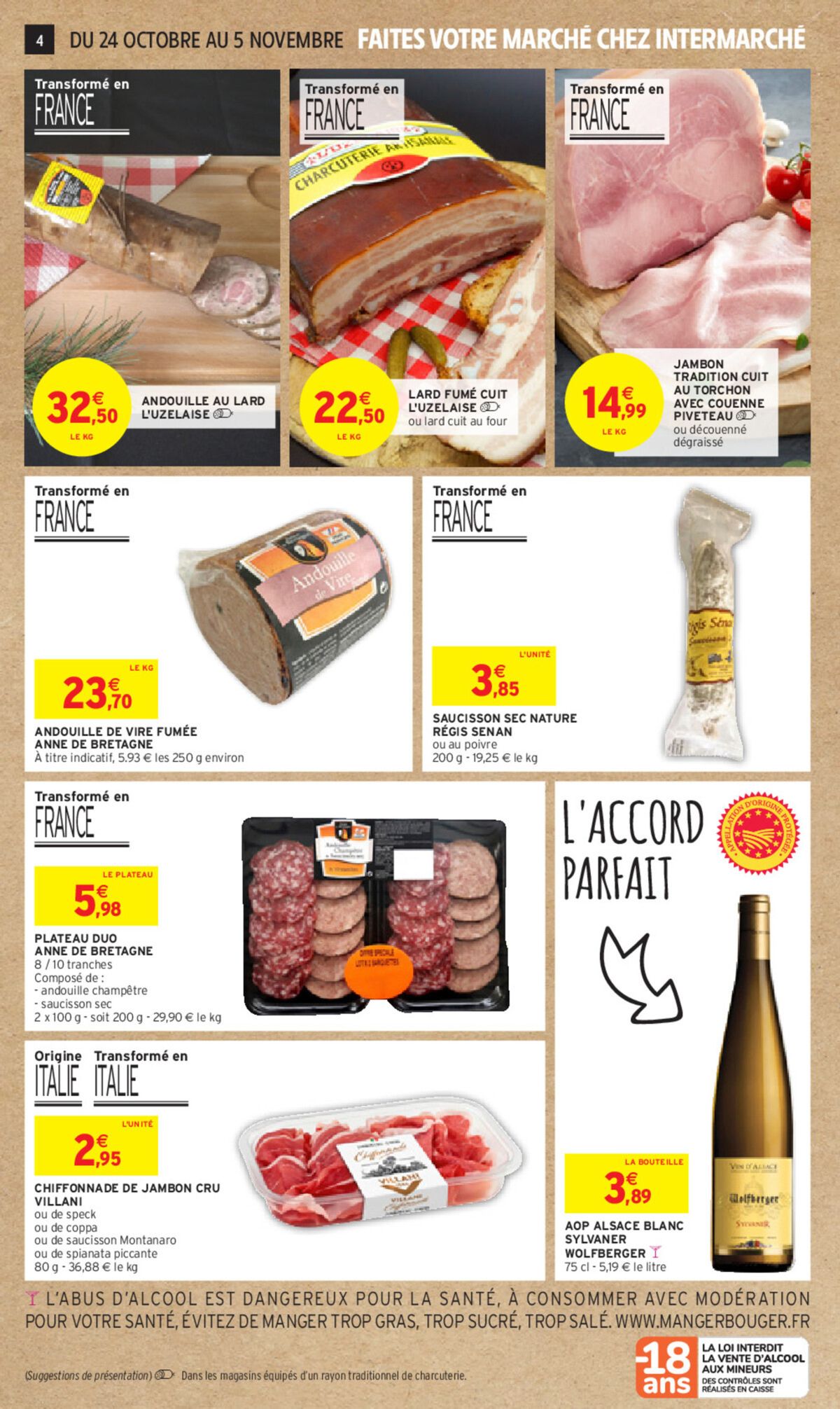 Catalogue LES PRODUITS DE NOS REGIONS SPECIAL CHARCUTERIE FROMAGE, page 00004