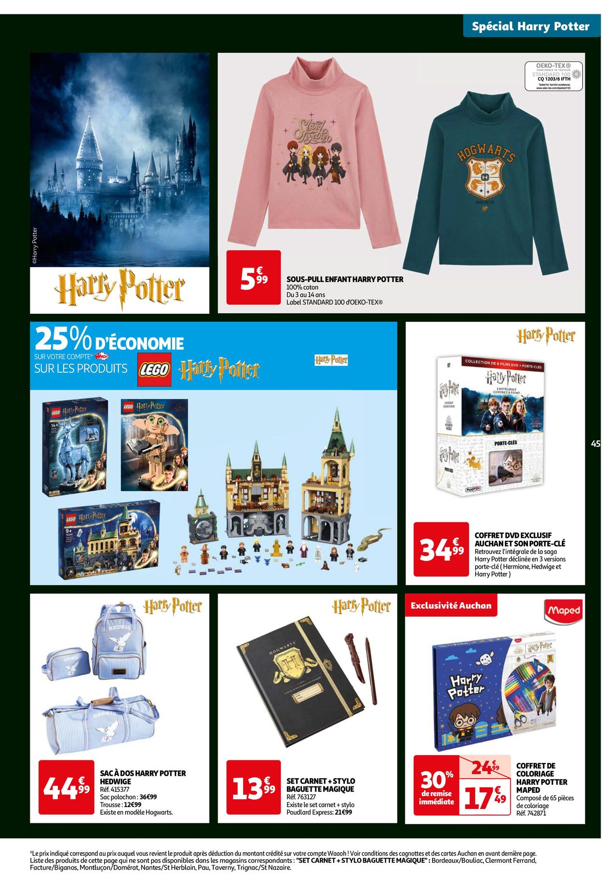 Coffret de coloriage Harry Potter 65 Pièces – Maped France