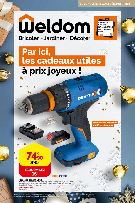 Catalogue Weldom à Toulouse | Par ici les cadeaux utiles à prix joyeux ! | 22/11/2023 - 13/12/2023