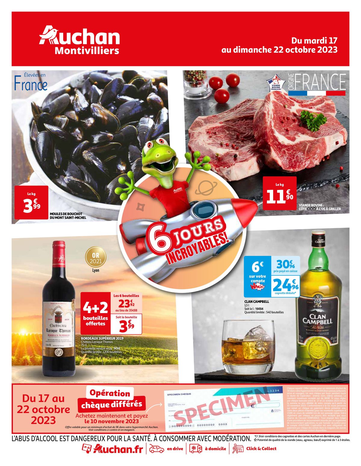 Catalogue Tract 6 jours incroyables Auchan Montivilliers, page 00001