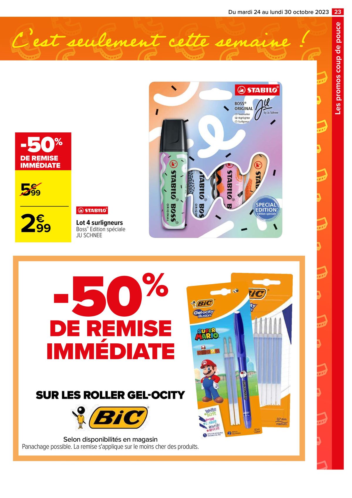 Catalogue LES PROMOS COUP DE POUCE, page 00023