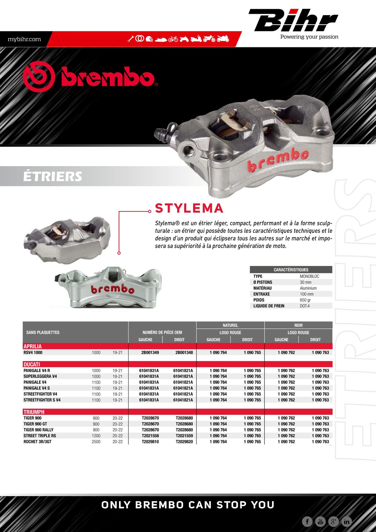 Catalogue BREMBO Gamme Origine, page 00001