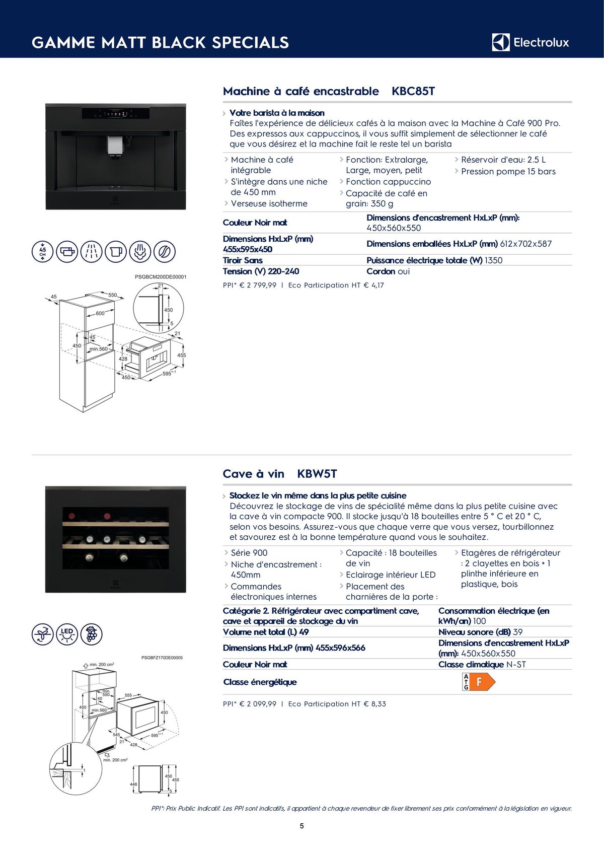 Catalogue Catalogue Electrolux Gamme Cuisinistes 2023, page 00012