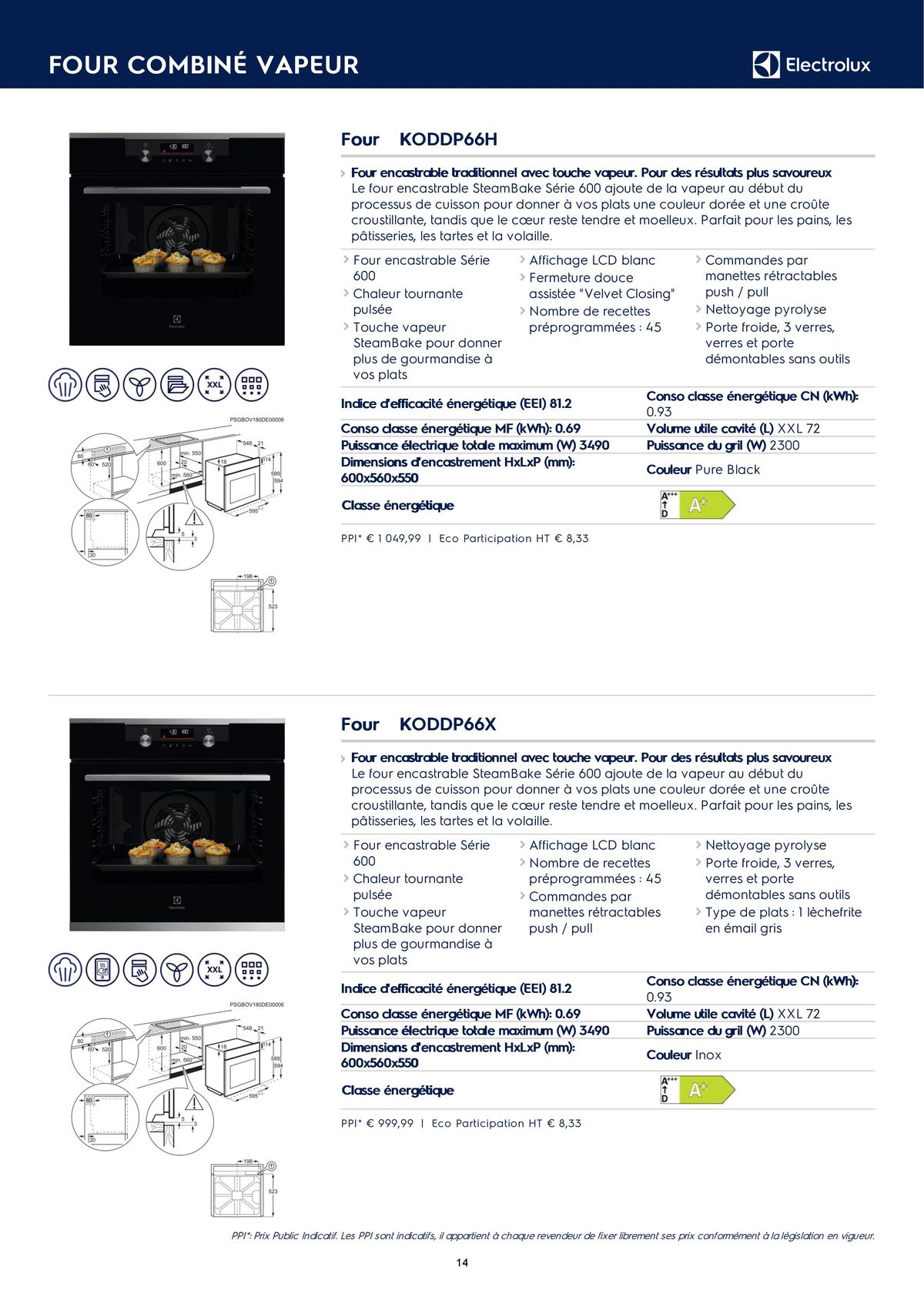 Catalogue Catalogue Electrolux Gamme Cuisinistes 2023, page 00024