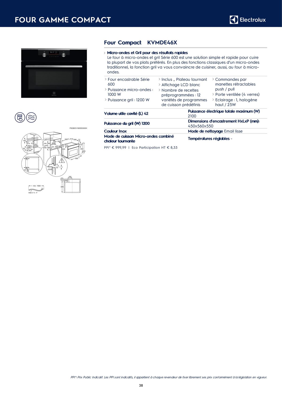 Catalogue Catalogue Electrolux Gamme Cuisinistes 2023, page 00048