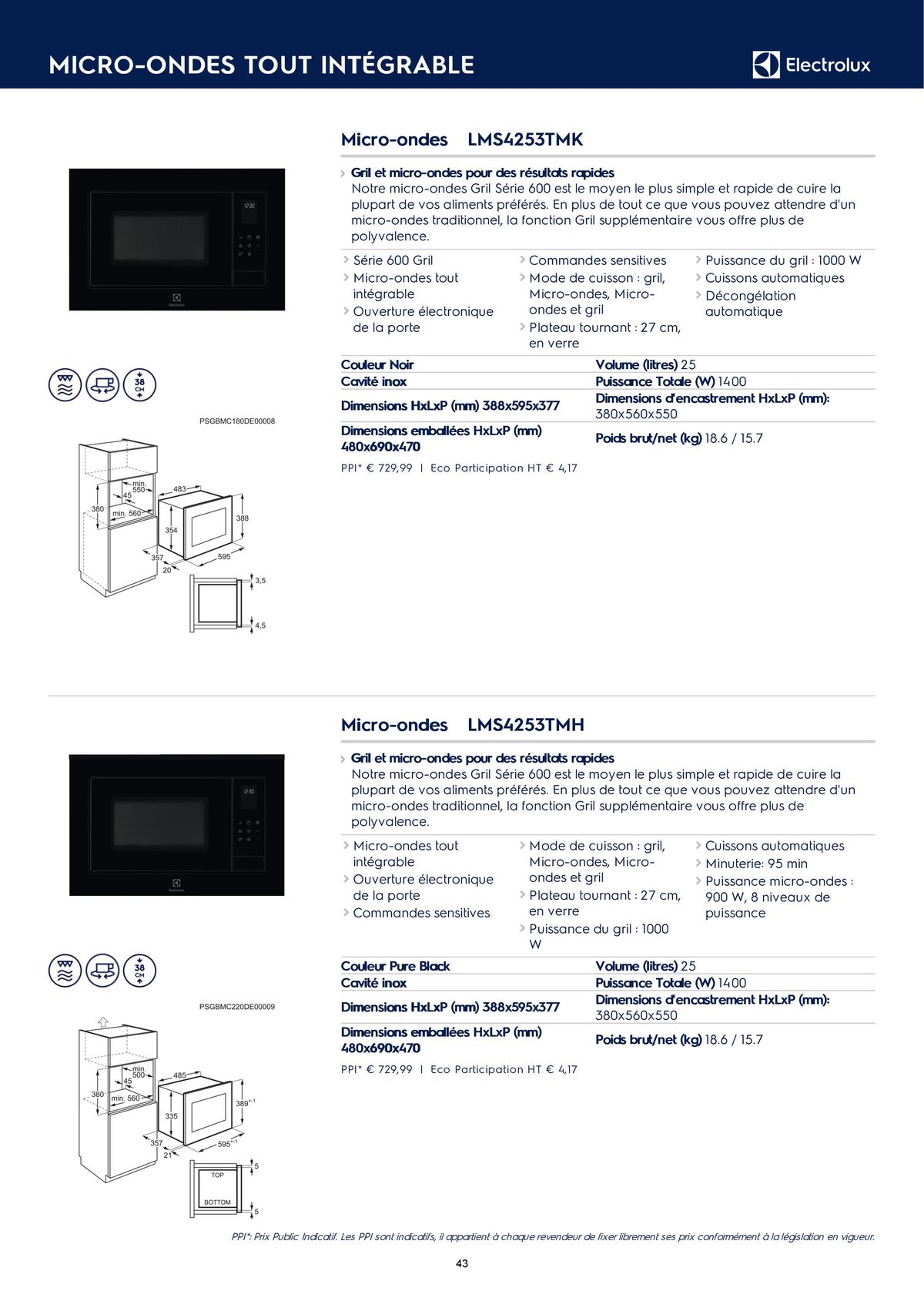 Catalogue Catalogue Electrolux Gamme Cuisinistes 2023, page 00053