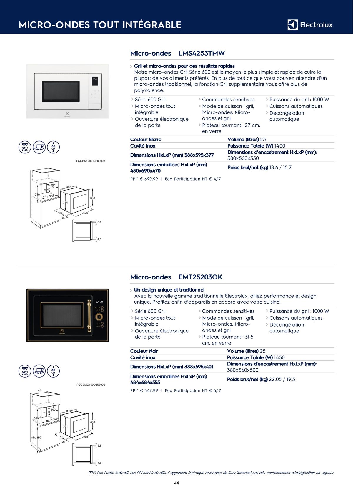 Catalogue Catalogue Electrolux Gamme Cuisinistes 2023, page 00054