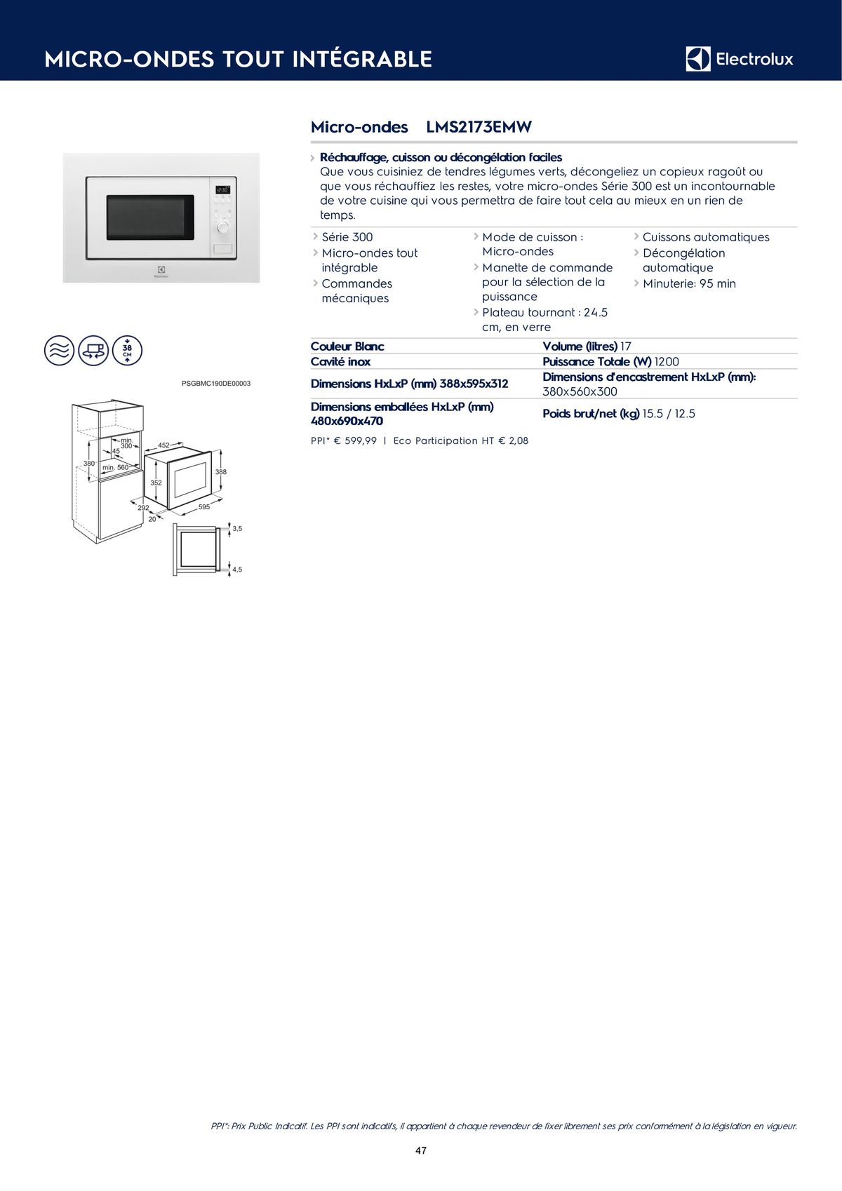 Catalogue Catalogue Electrolux Gamme Cuisinistes 2023, page 00057