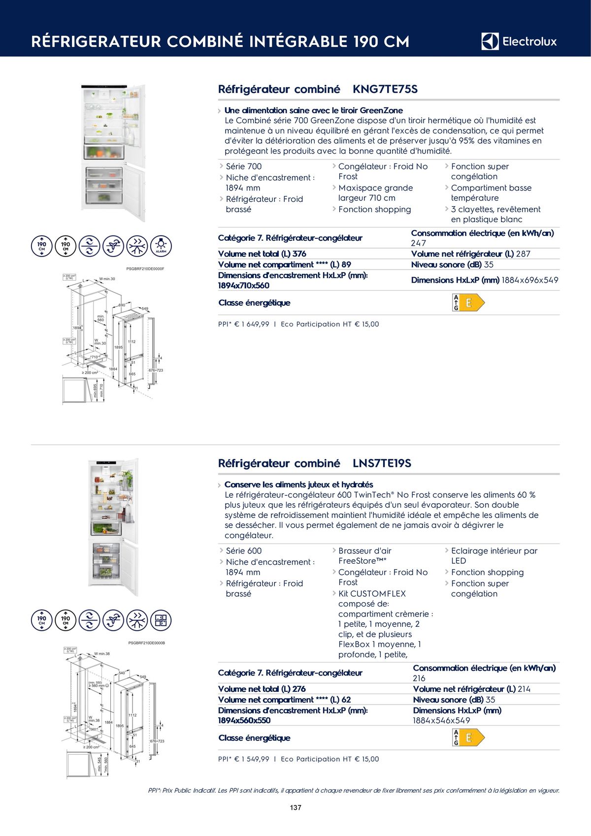 Catalogue Catalogue Electrolux Gamme Cuisinistes 2023, page 00152