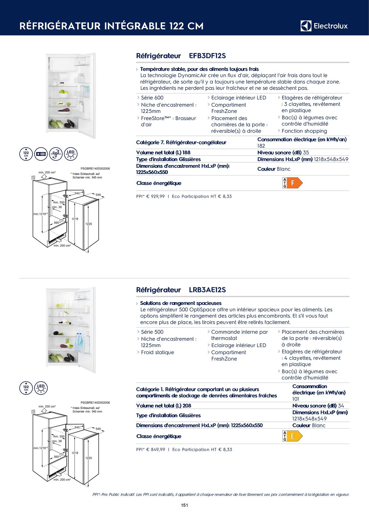 Catalogue Catalogue Electrolux Gamme Cuisinistes 2023, page 00166