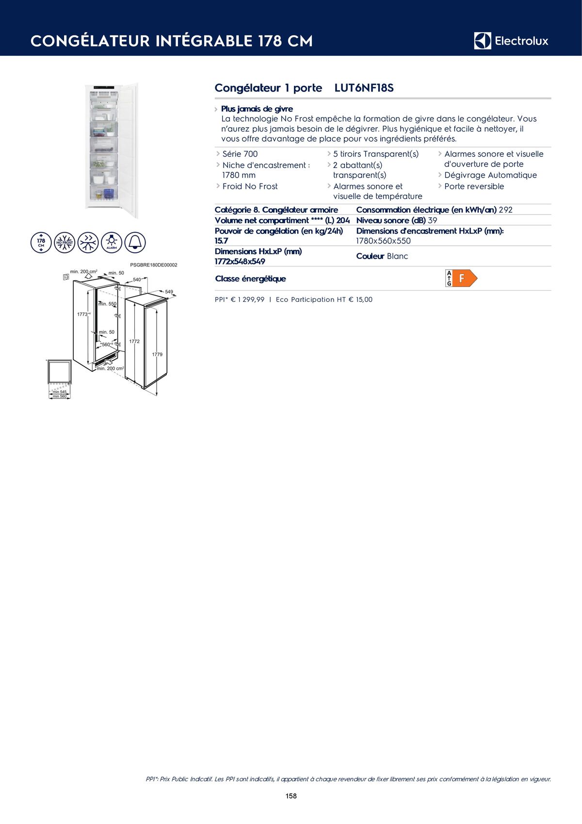 Catalogue Catalogue Electrolux Gamme Cuisinistes 2023, page 00173