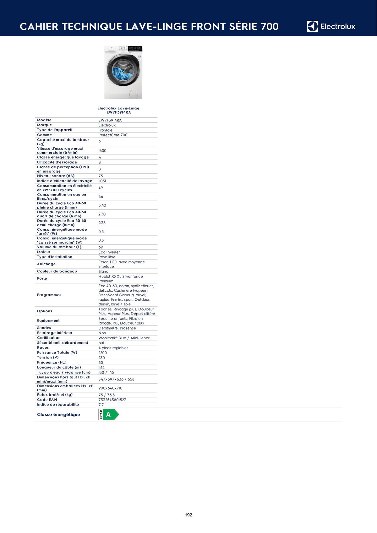 Catalogue Catalogue Electrolux Gamme Cuisinistes 2023, page 00211