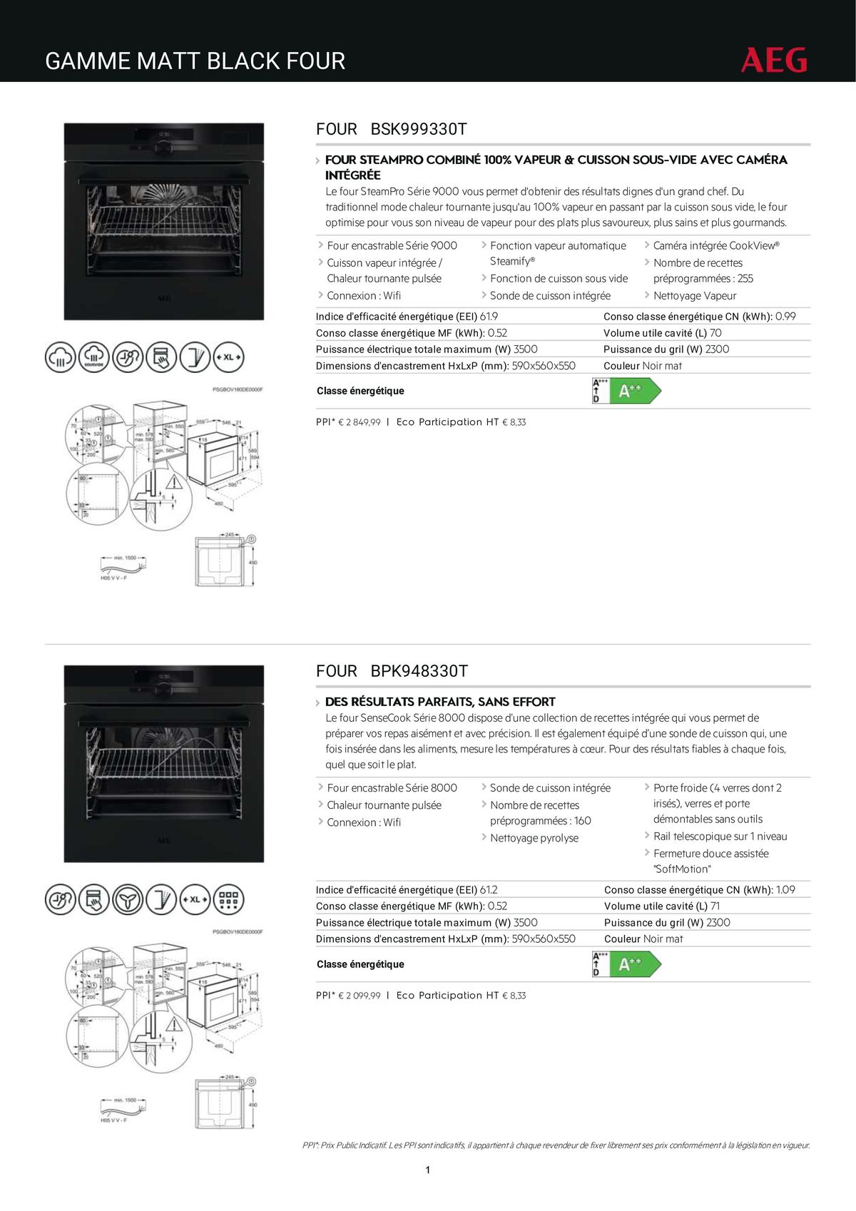 Catalogue Catalogue AEG Gamme Cuisinistes 2023, page 00008