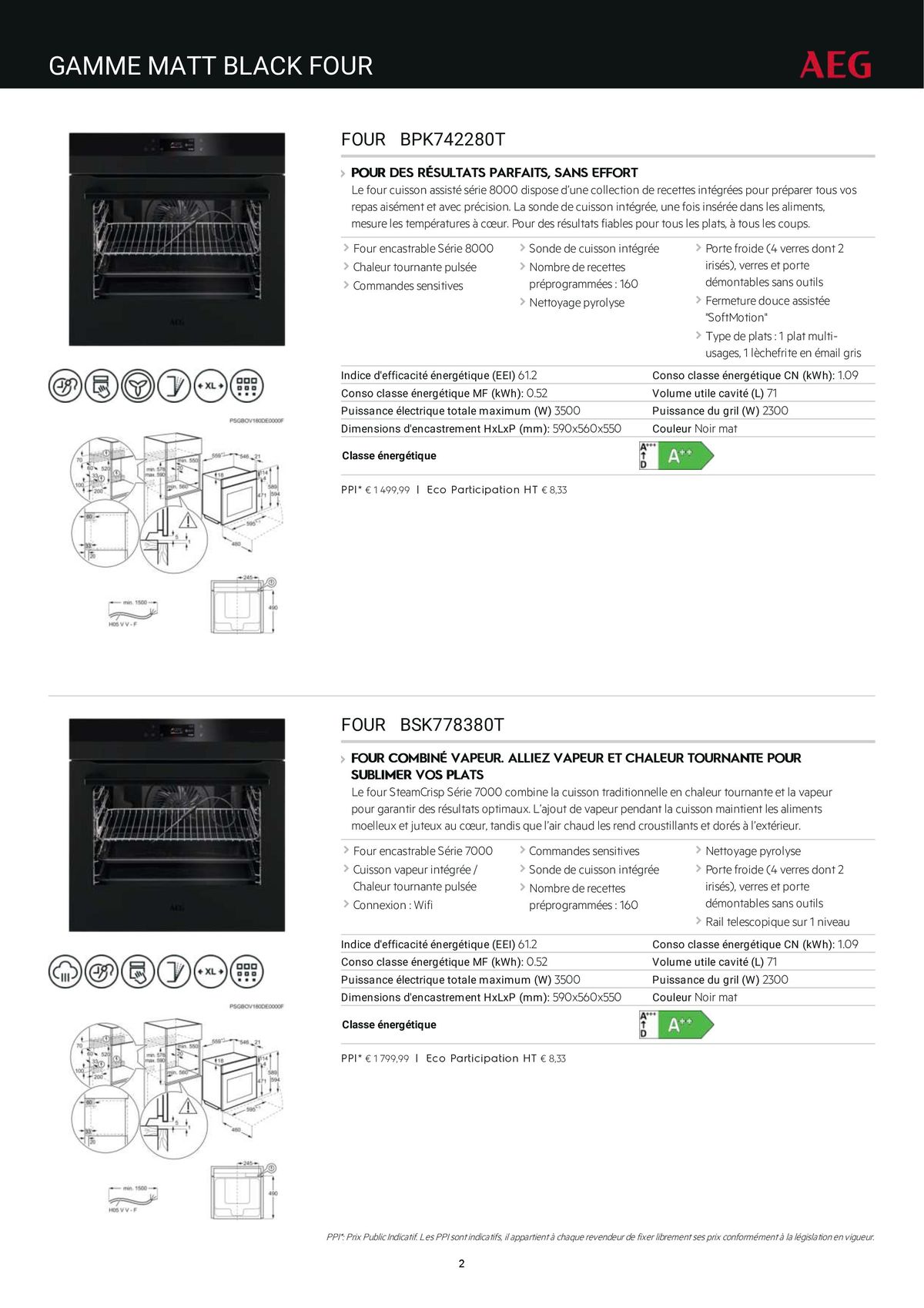 Catalogue Catalogue AEG Gamme Cuisinistes 2023, page 00009