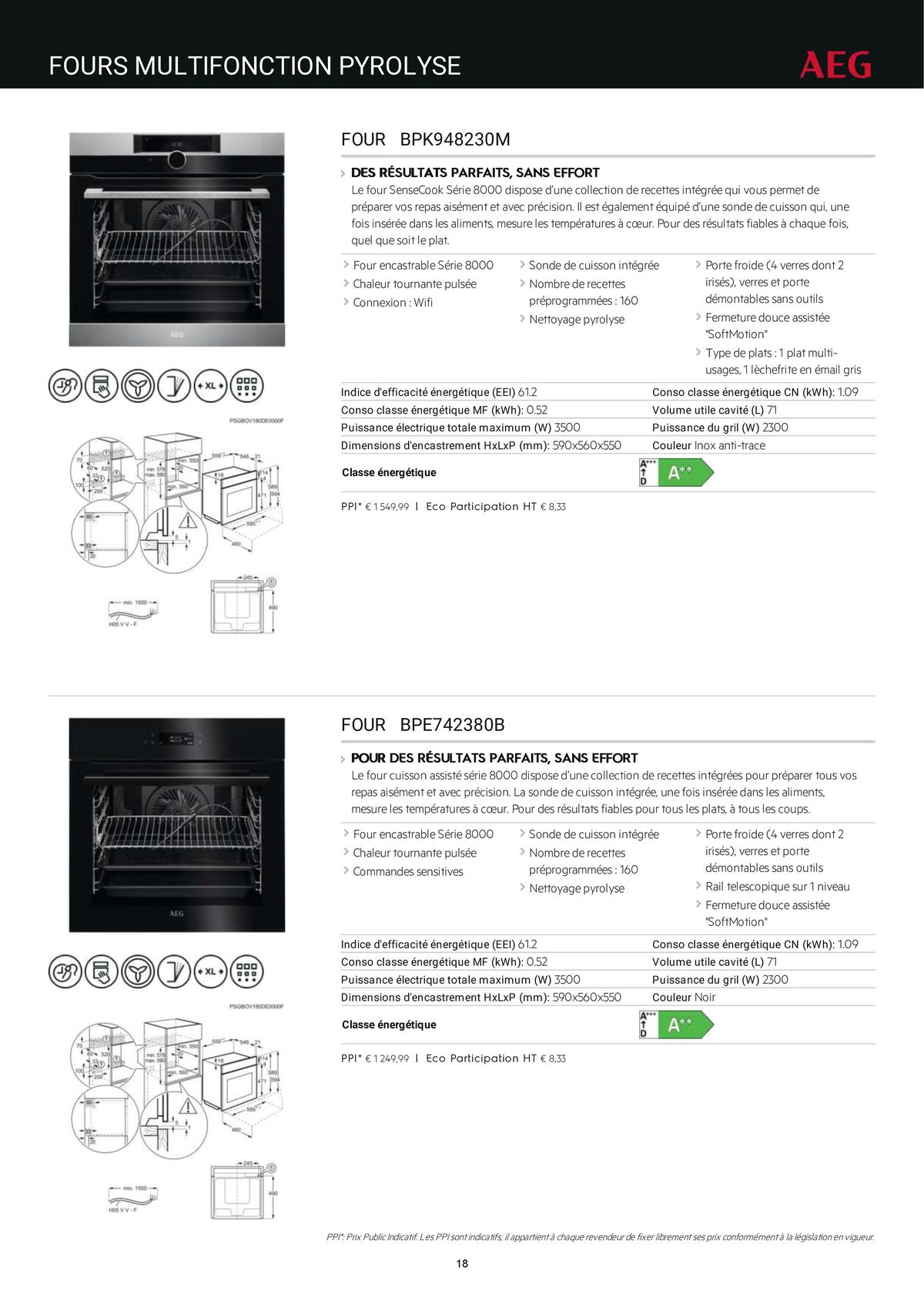 Catalogue Catalogue AEG Gamme Cuisinistes 2023, page 00029