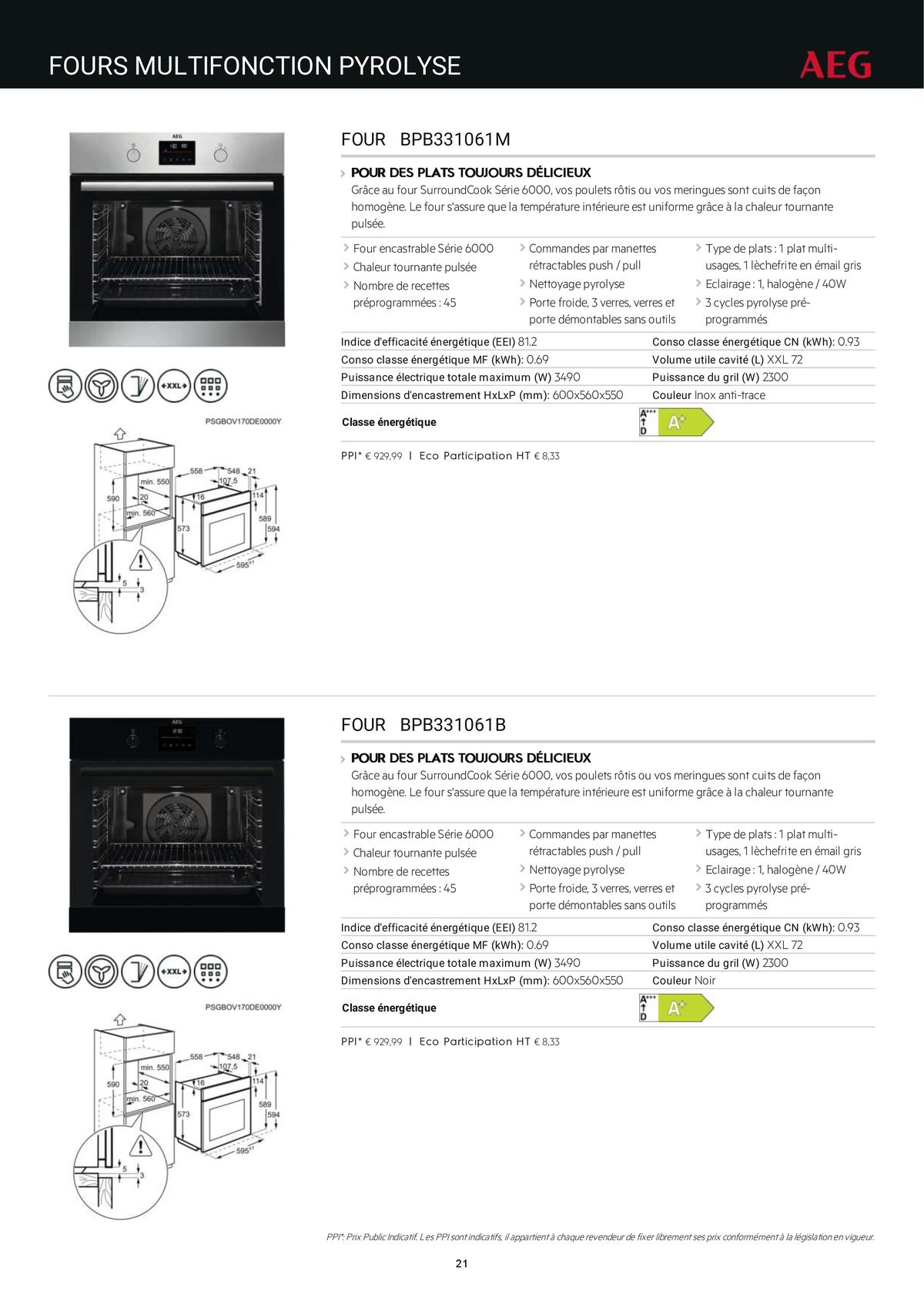 Catalogue Catalogue AEG Gamme Cuisinistes 2023, page 00032