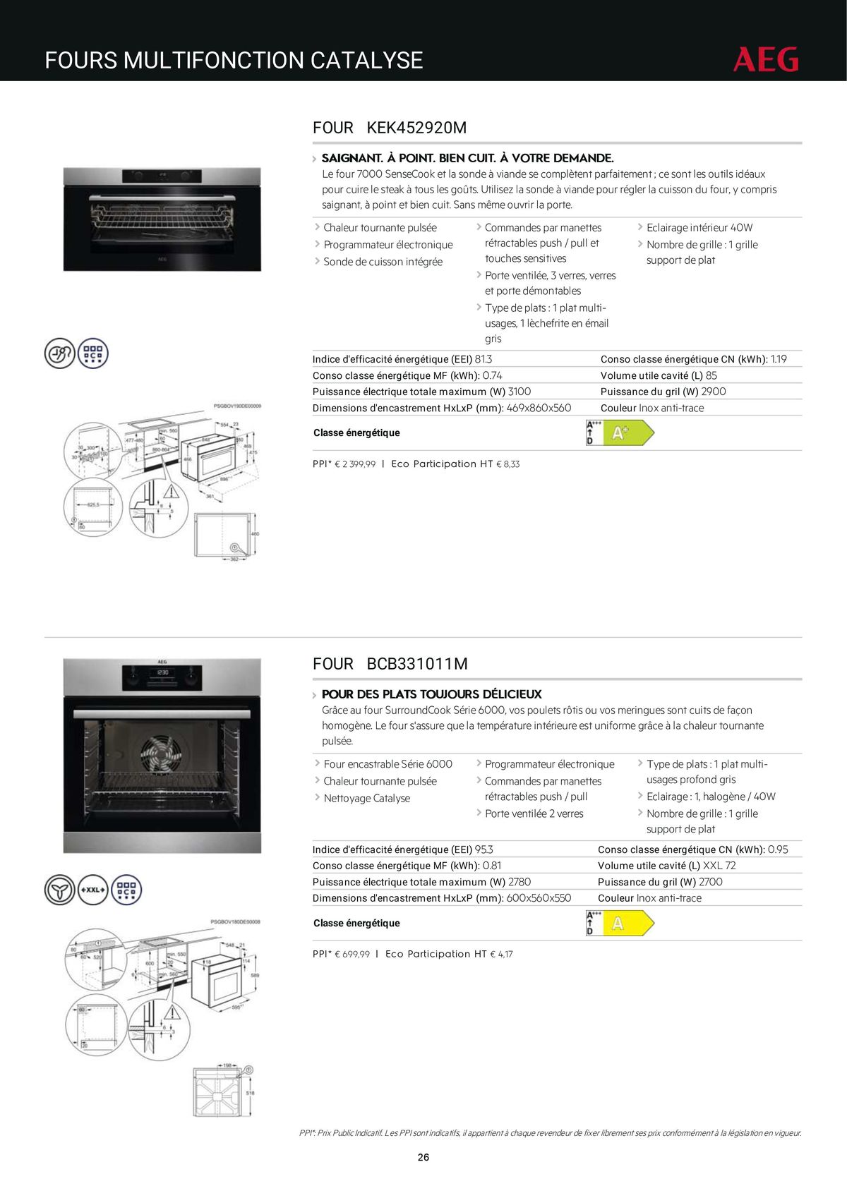 Catalogue Catalogue AEG Gamme Cuisinistes 2023, page 00037