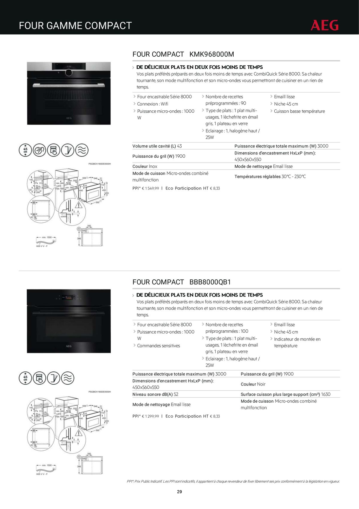 Catalogue Catalogue AEG Gamme Cuisinistes 2023, page 00040