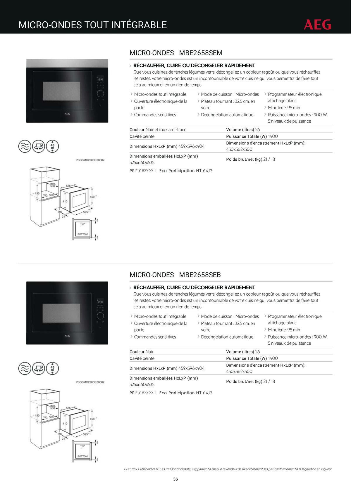 Catalogue Catalogue AEG Gamme Cuisinistes 2023, page 00047