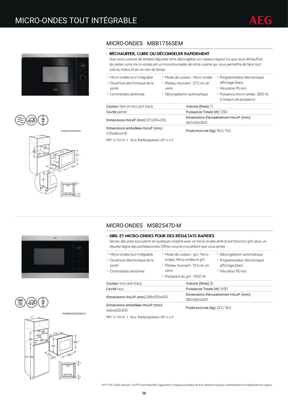 Catalogue Catalogue AEG Gamme Cuisinistes 2023, page 00049