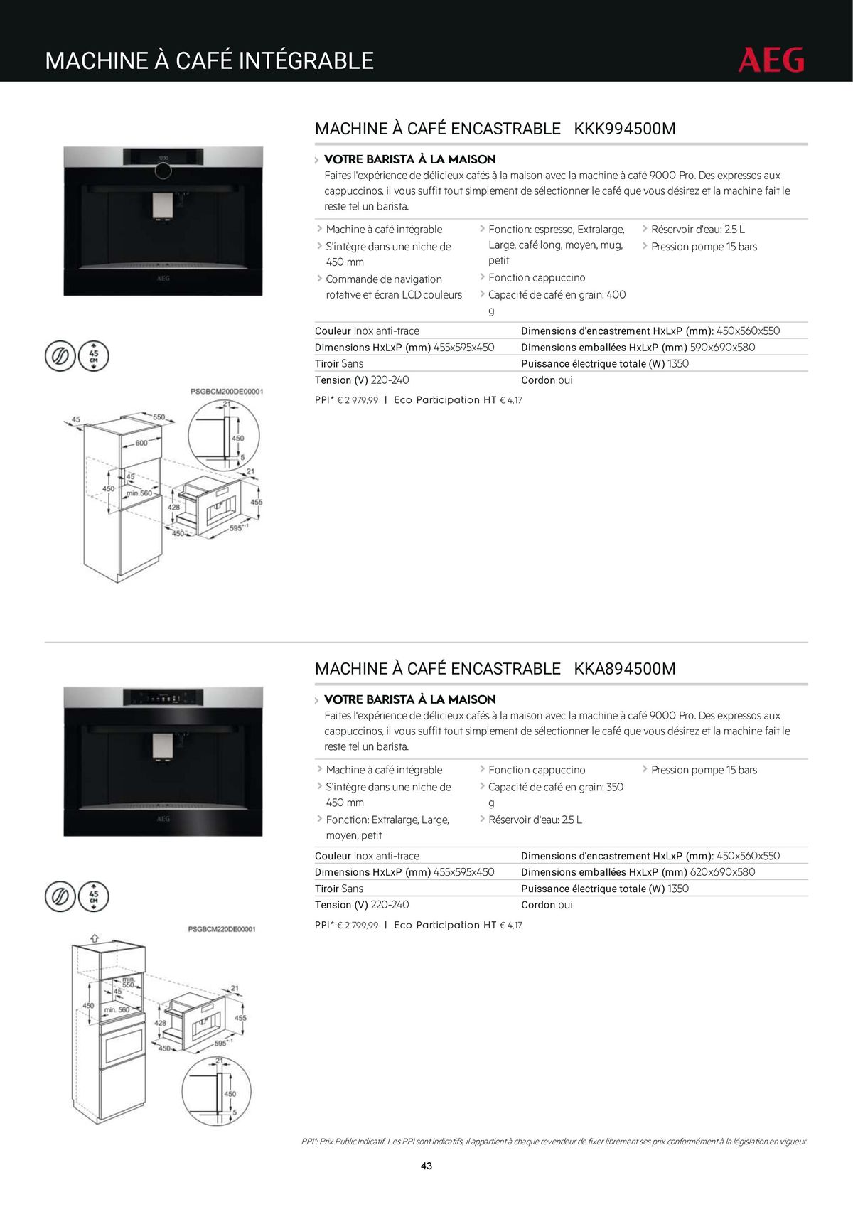 Catalogue Catalogue AEG Gamme Cuisinistes 2023, page 00054