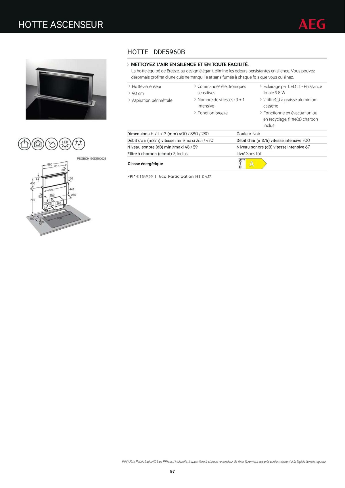 Catalogue Catalogue AEG Gamme Cuisinistes 2023, page 00112