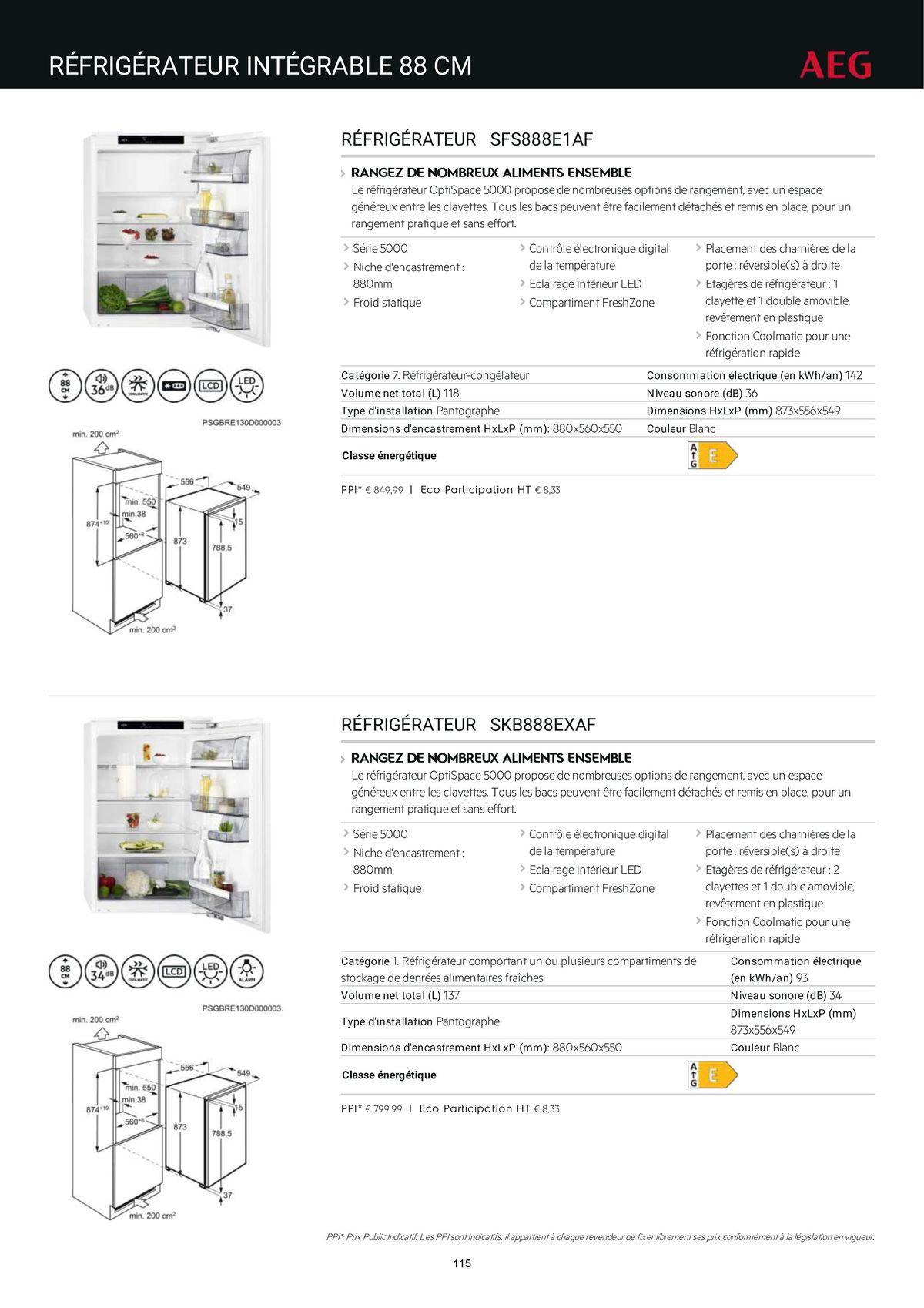 Catalogue Catalogue AEG Gamme Cuisinistes 2023, page 00130