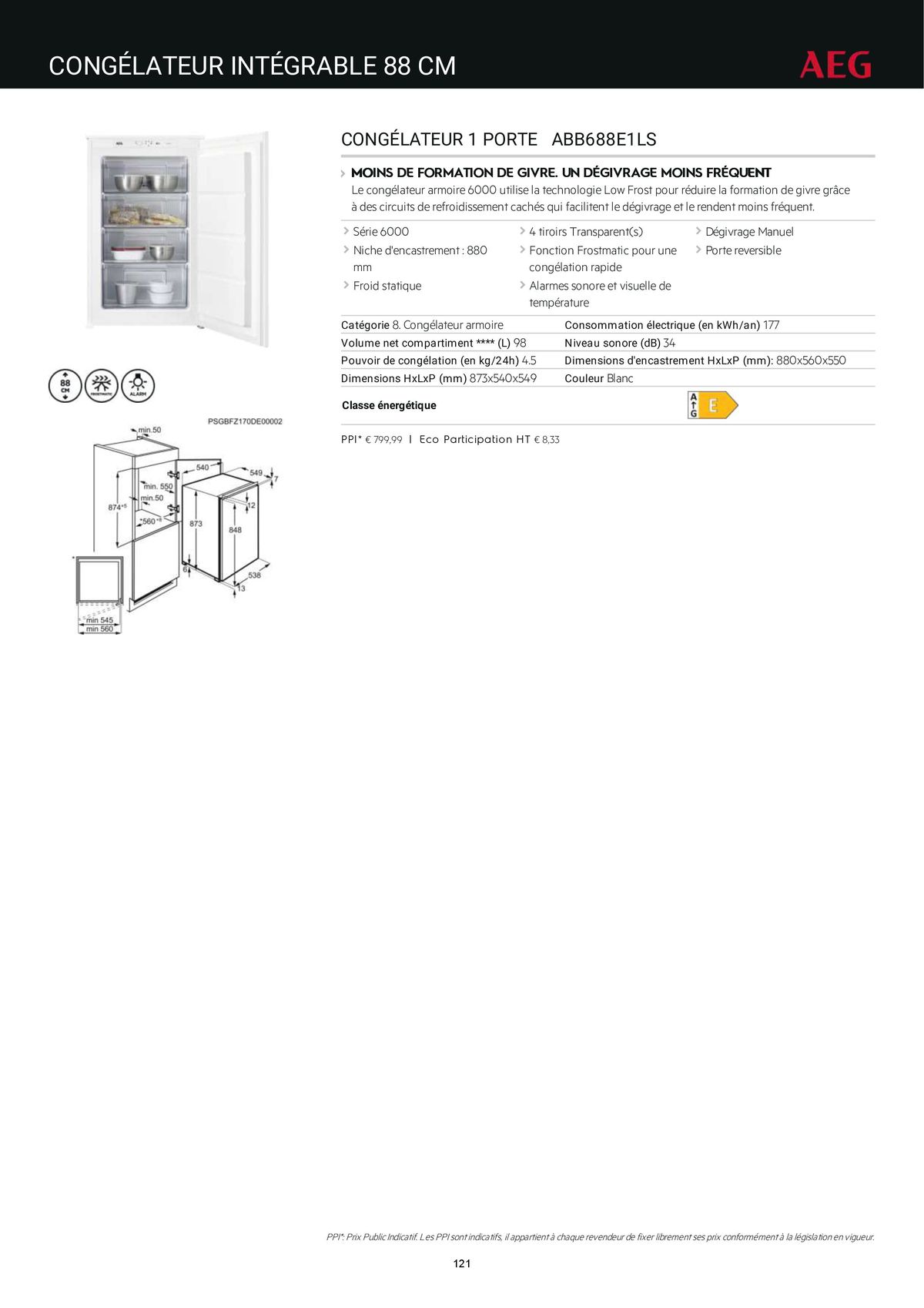 Catalogue Catalogue AEG Gamme Cuisinistes 2023, page 00136