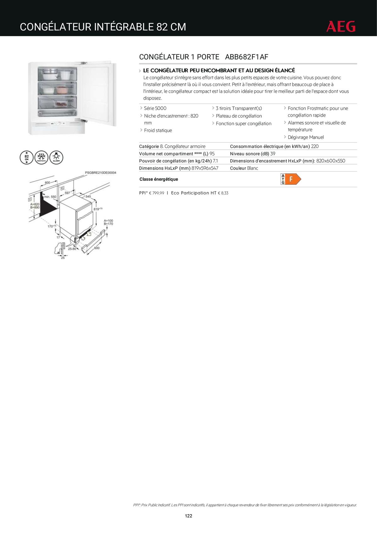 Catalogue Catalogue AEG Gamme Cuisinistes 2023, page 00137