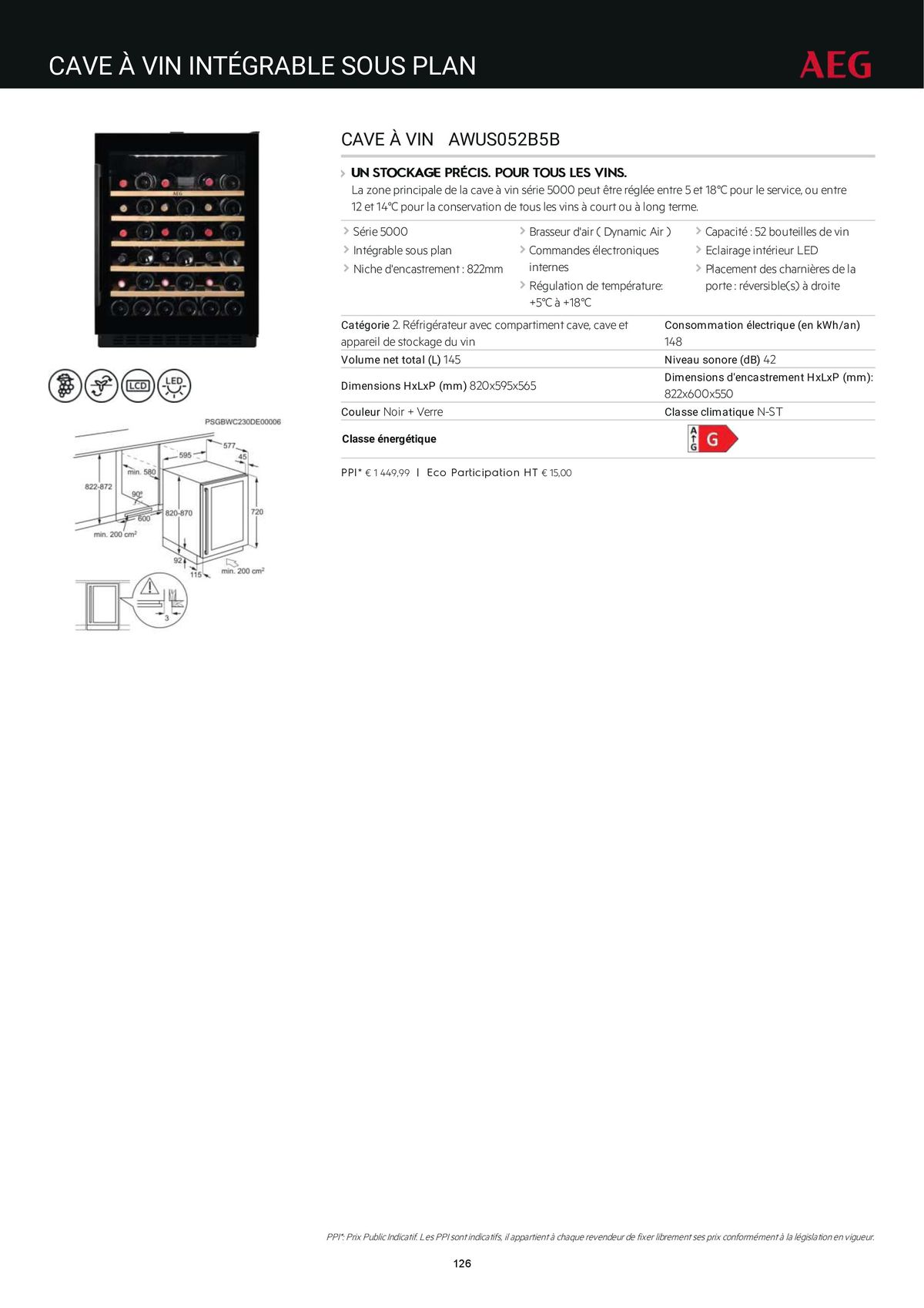 Catalogue Catalogue AEG Gamme Cuisinistes 2023, page 00141
