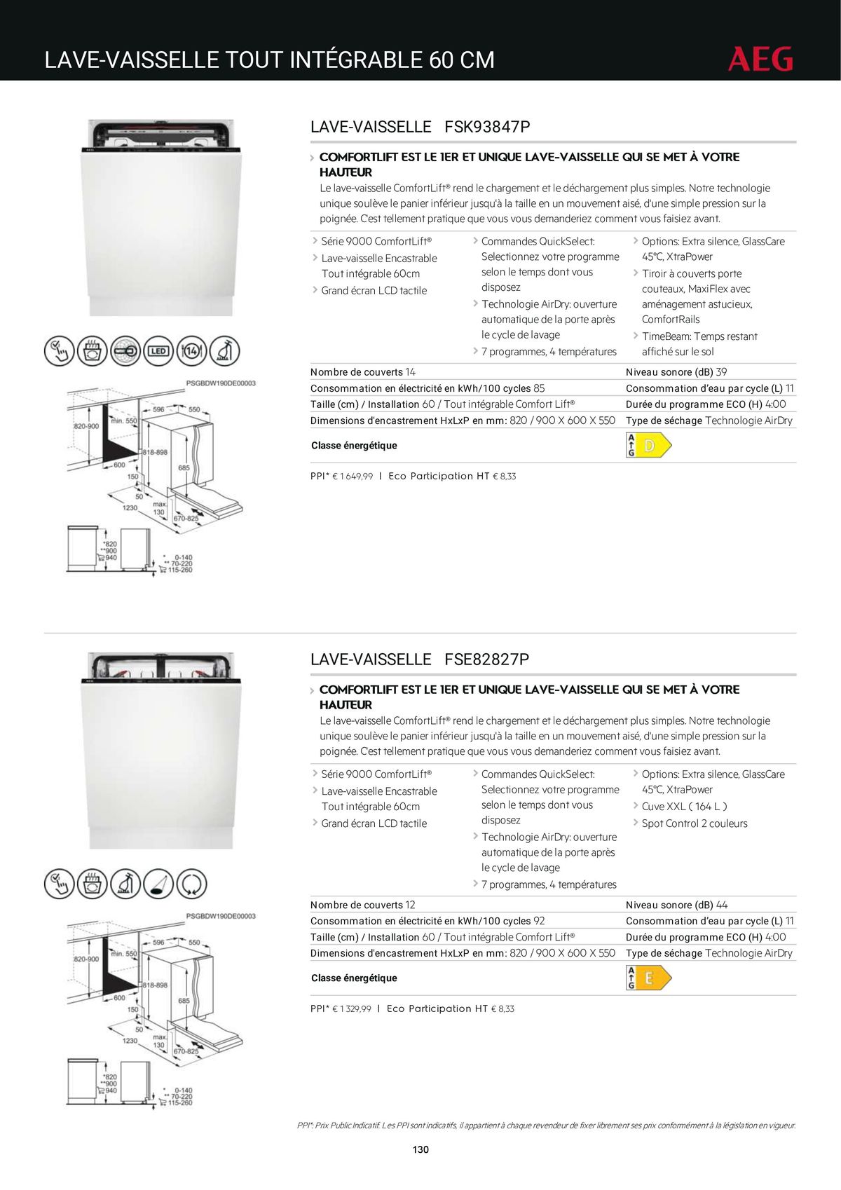 Catalogue Catalogue AEG Gamme Cuisinistes 2023, page 00147