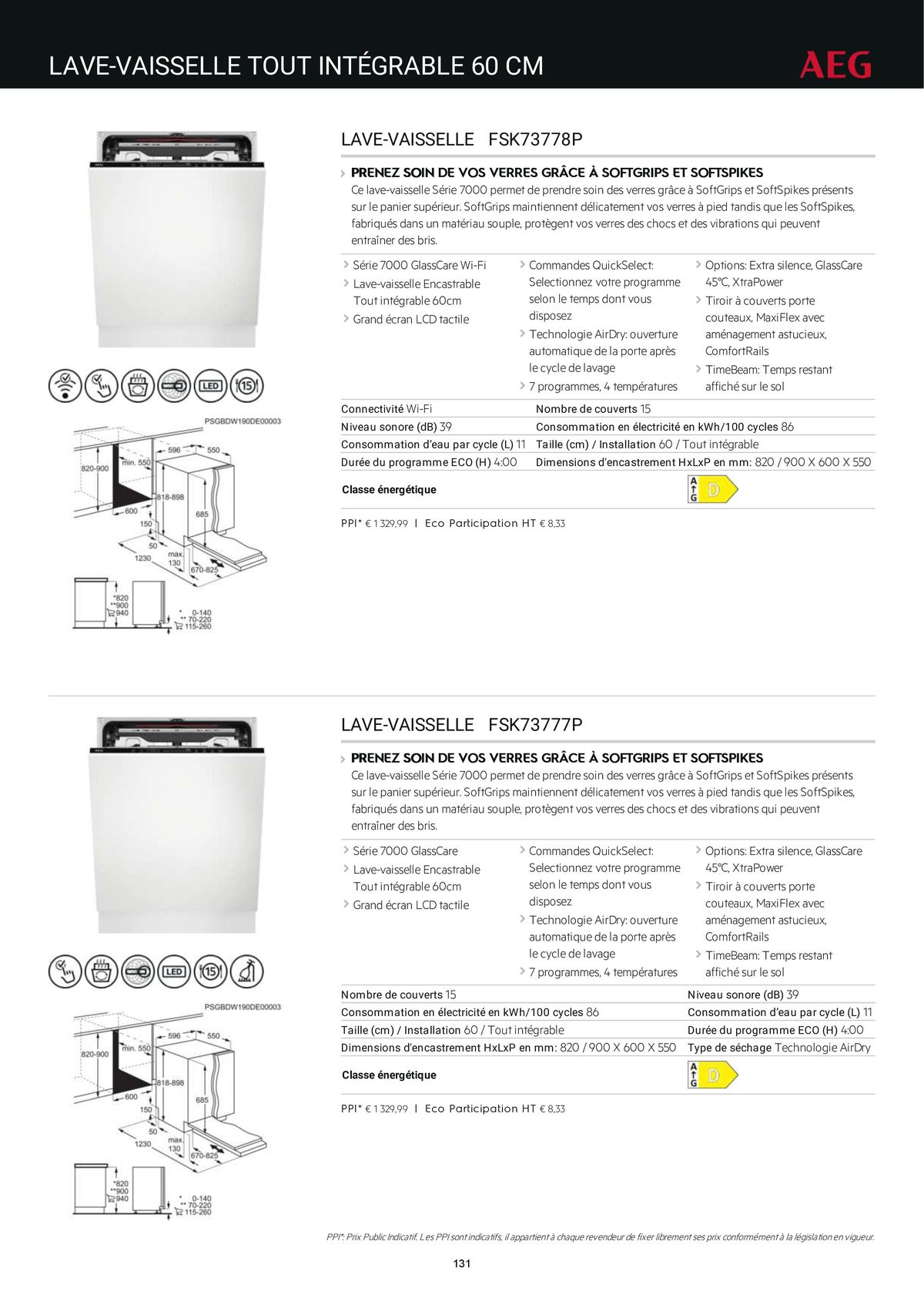 Catalogue Catalogue AEG Gamme Cuisinistes 2023, page 00148