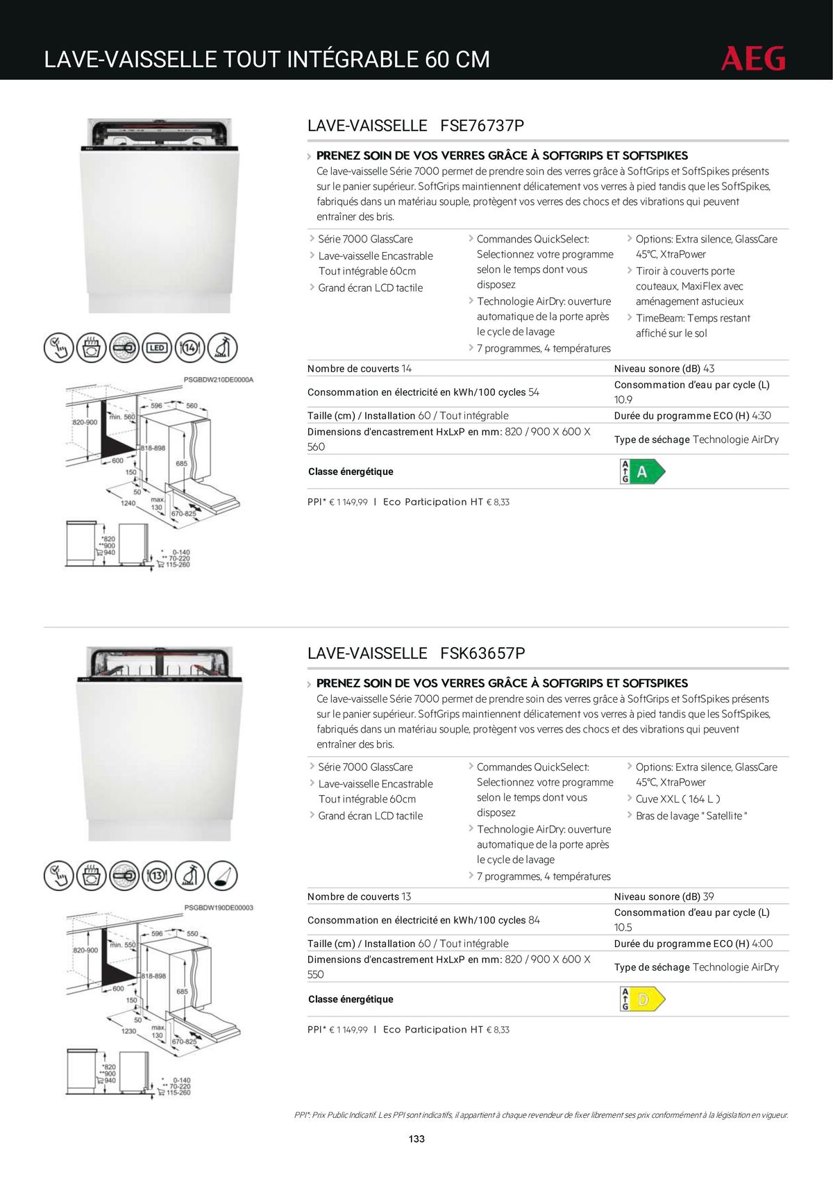 Catalogue Catalogue AEG Gamme Cuisinistes 2023, page 00150