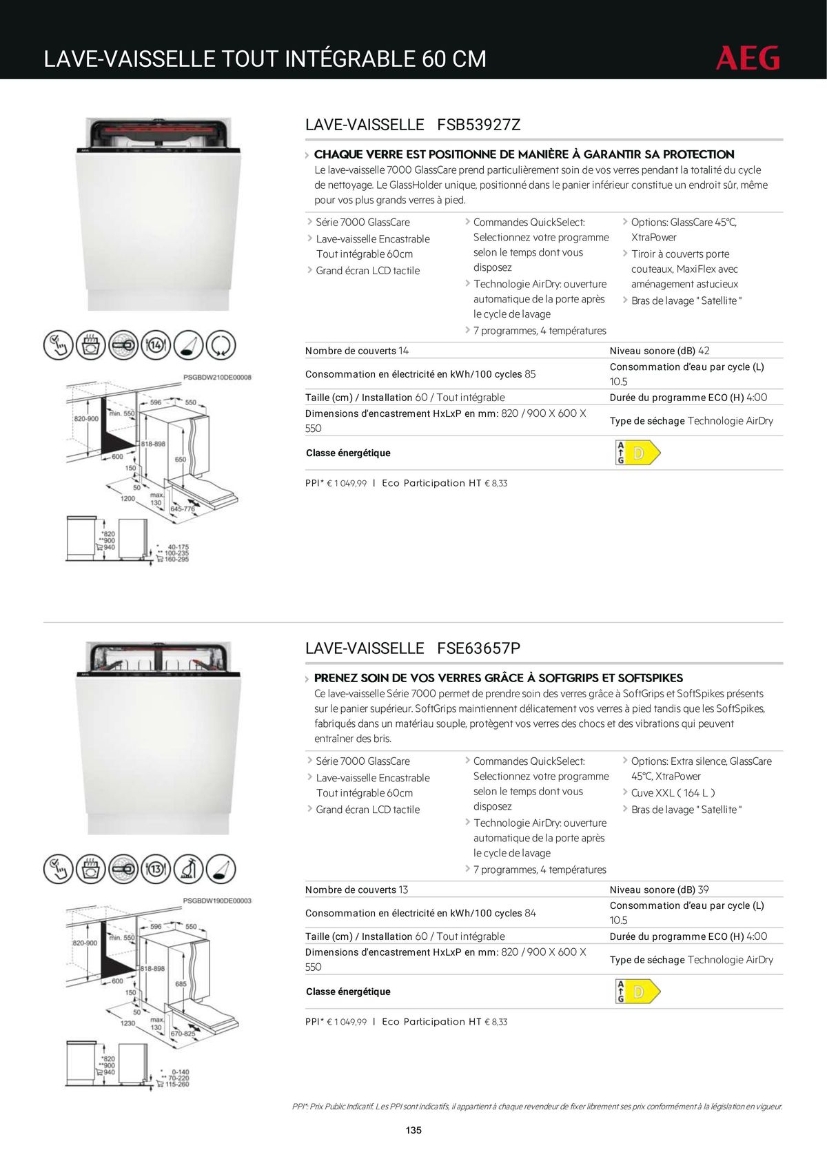 Catalogue Catalogue AEG Gamme Cuisinistes 2023, page 00152