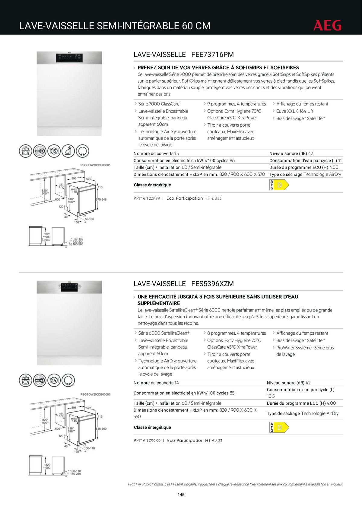 Catalogue Catalogue AEG Gamme Cuisinistes 2023, page 00162