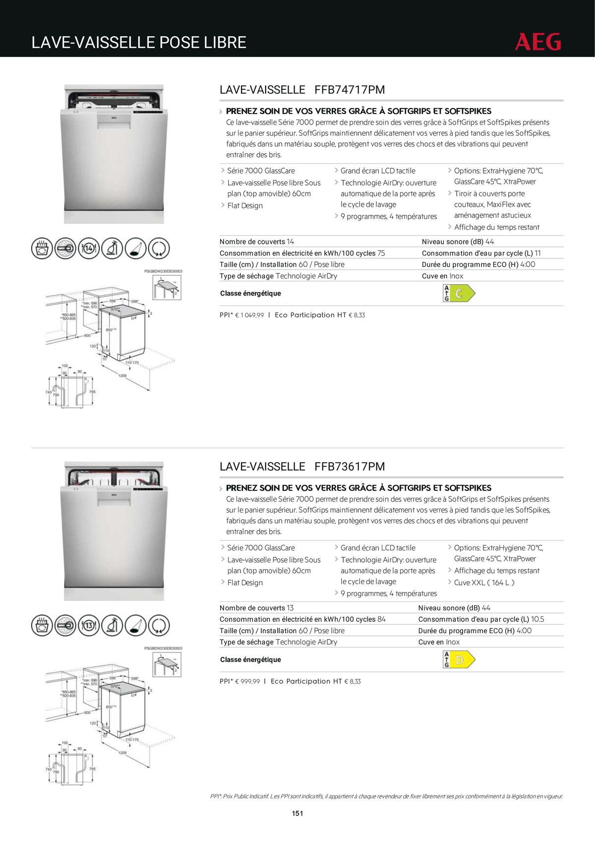 Catalogue Catalogue AEG Gamme Cuisinistes 2023, page 00168