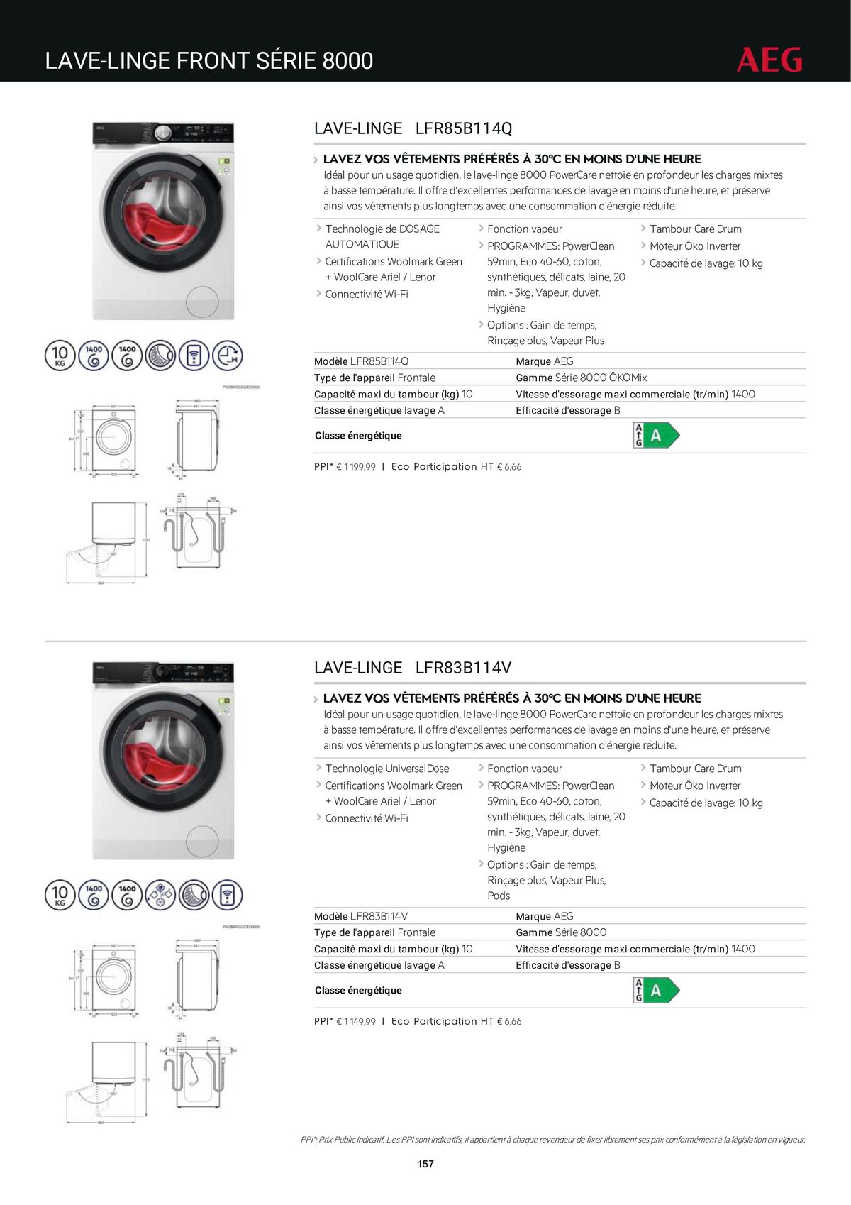 Catalogue Catalogue AEG Gamme Cuisinistes 2023, page 00175