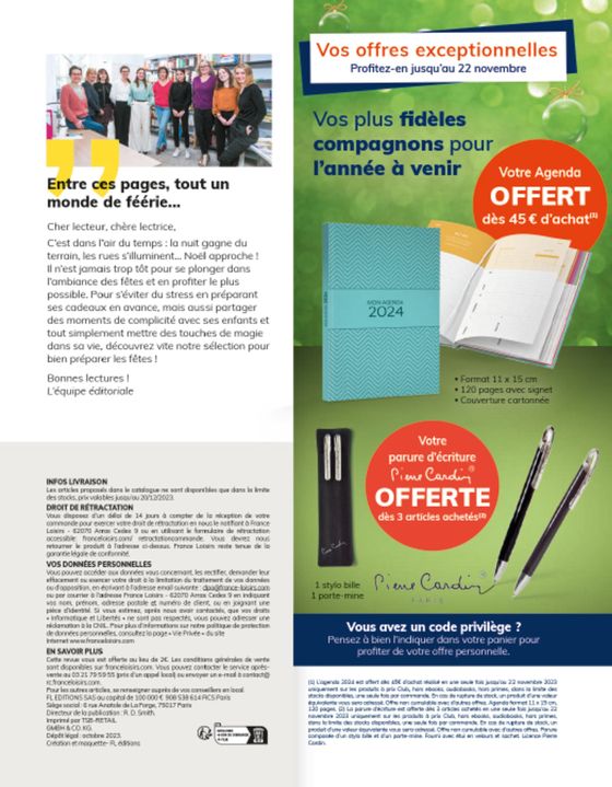 Catalogue France Loisirs | Catalogue France Loisirs | 01/11/2023 - 31/12/2023