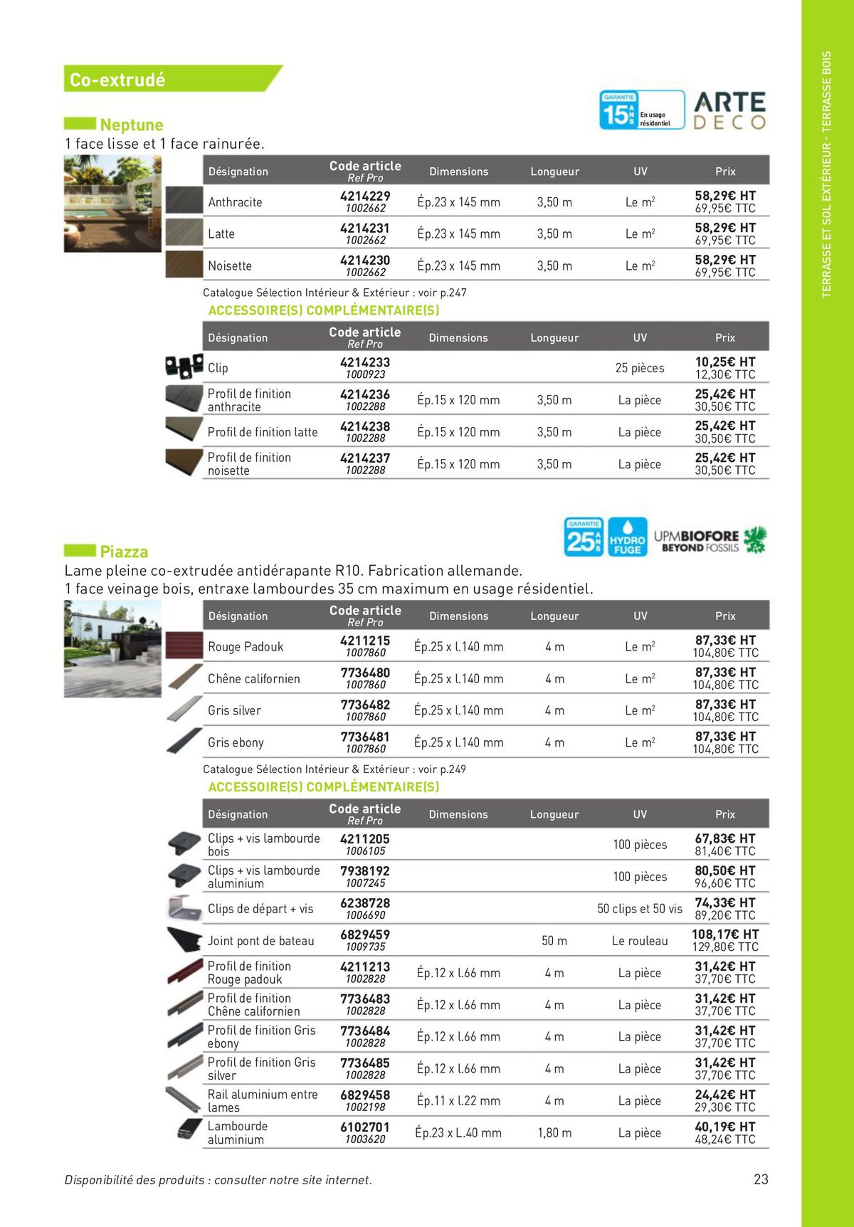 Catalogue Aménagement Extérieur pour les professionnels, page 00023