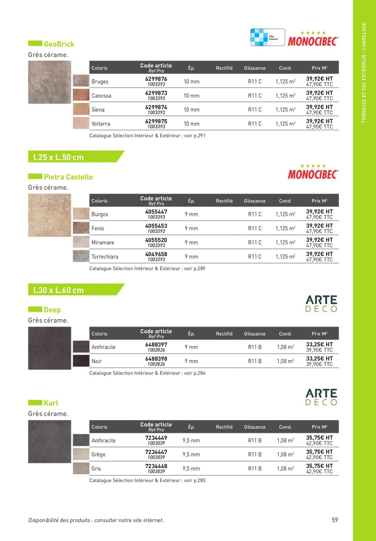 Catalogue Aménagement Extérieur pour les professionnels, page 00059