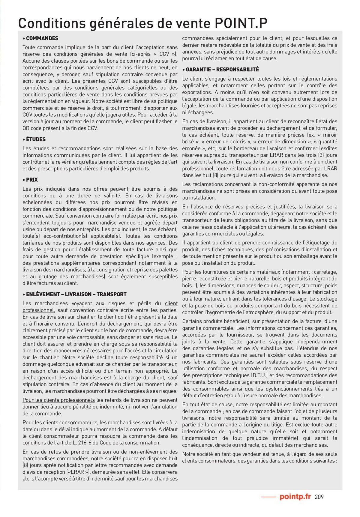 Catalogue Aménagement Extérieur pour les professionnels, page 00209