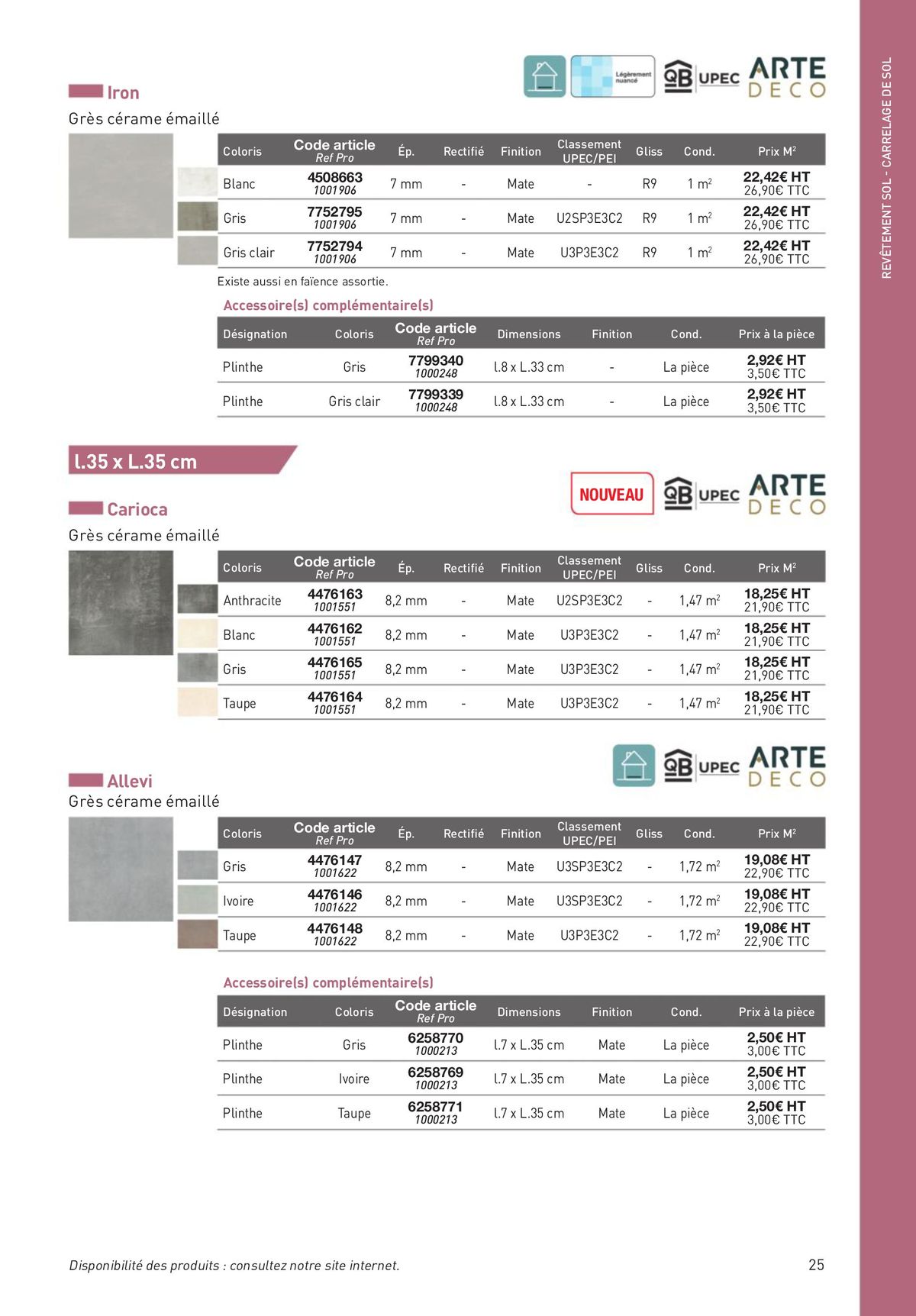 Catalogue Revêtements Habitat et Tertiaire, page 00025