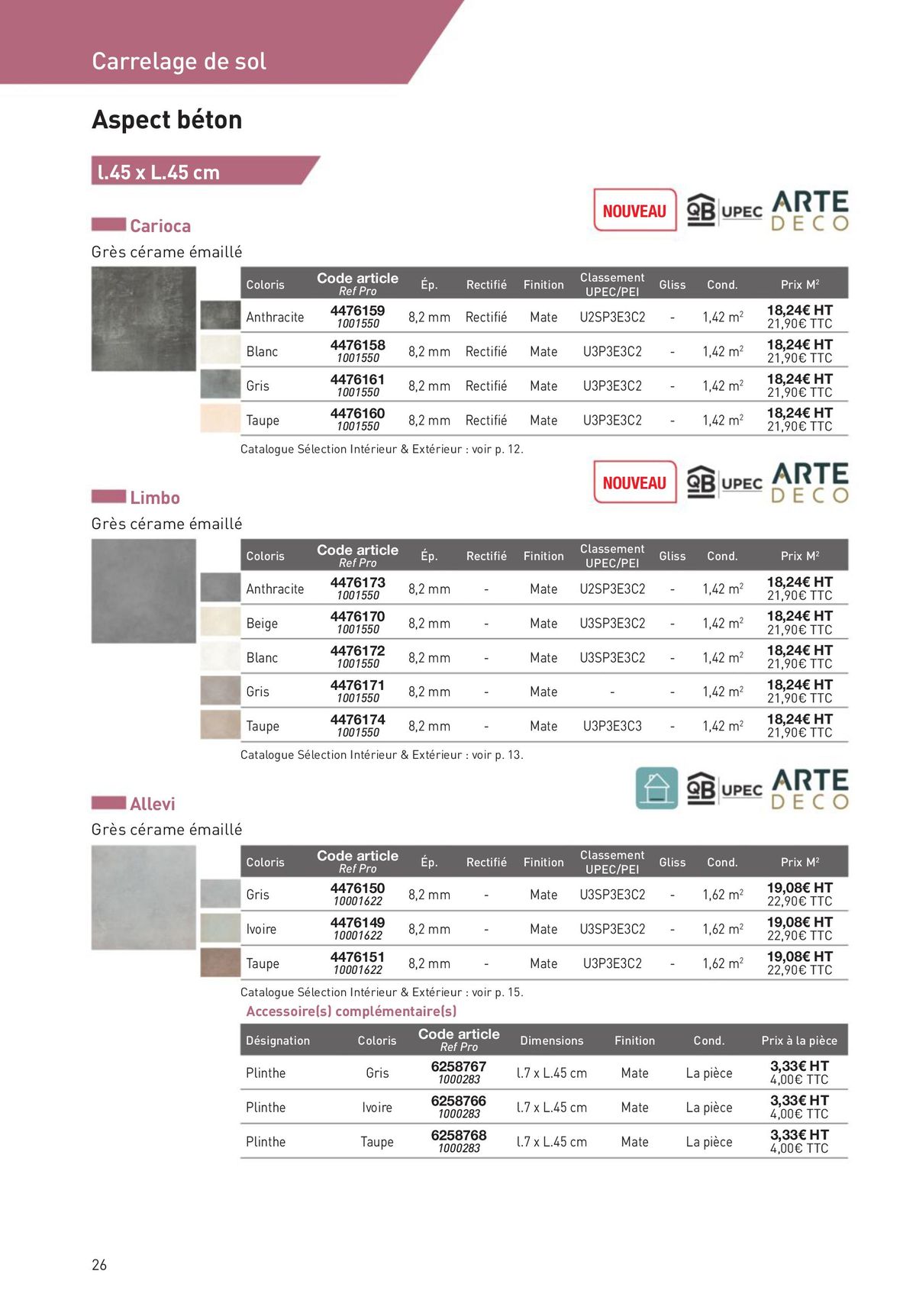 Catalogue Revêtements Habitat et Tertiaire, page 00026